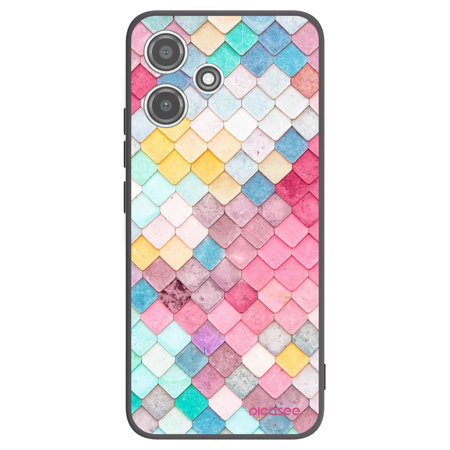 Picasee crna silikonska maskica za Xiaomi Redmi 12 5G - Colorful roof