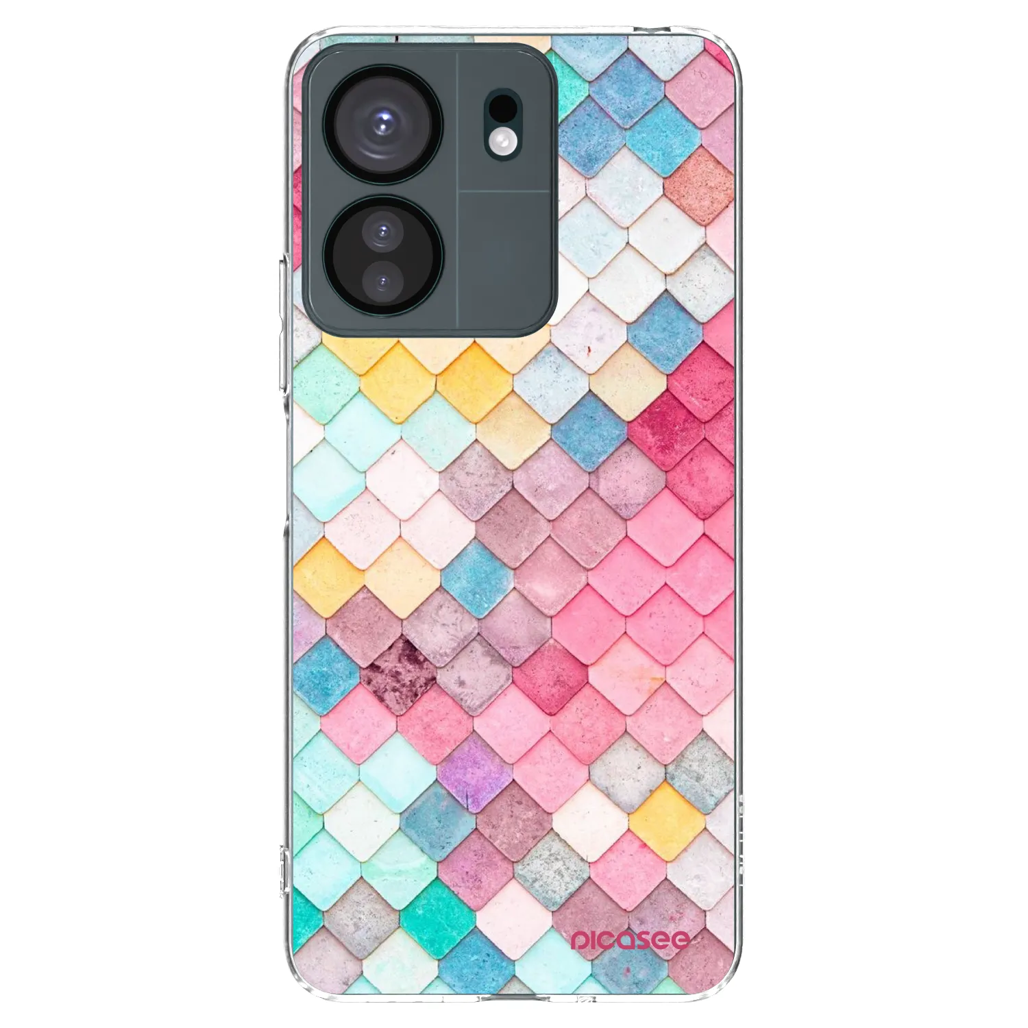 Picasee silikonska prozirna maskica za Xiaomi Redmi 13C 4G - Colorful roof