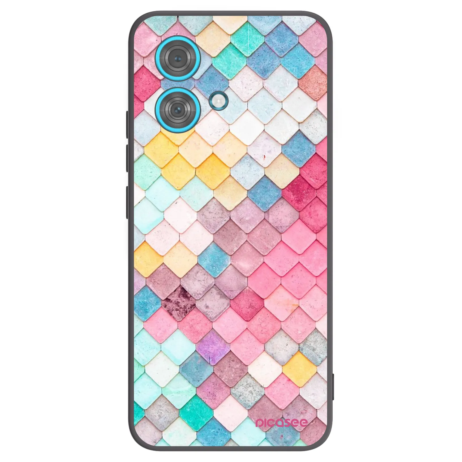 Picasee crna silikonska maskica za Motorola Edge 40 Neo - Colorful roof