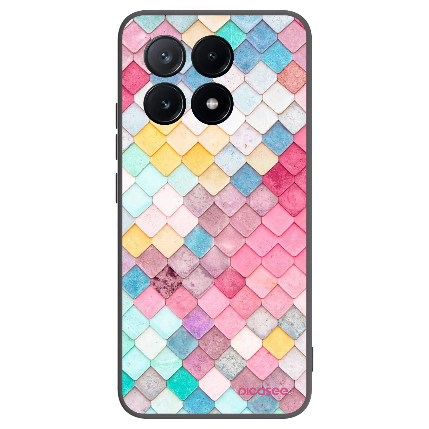 Picasee crna silikonska maskica za Xiaomi Poco X6 Pro - Colorful roof