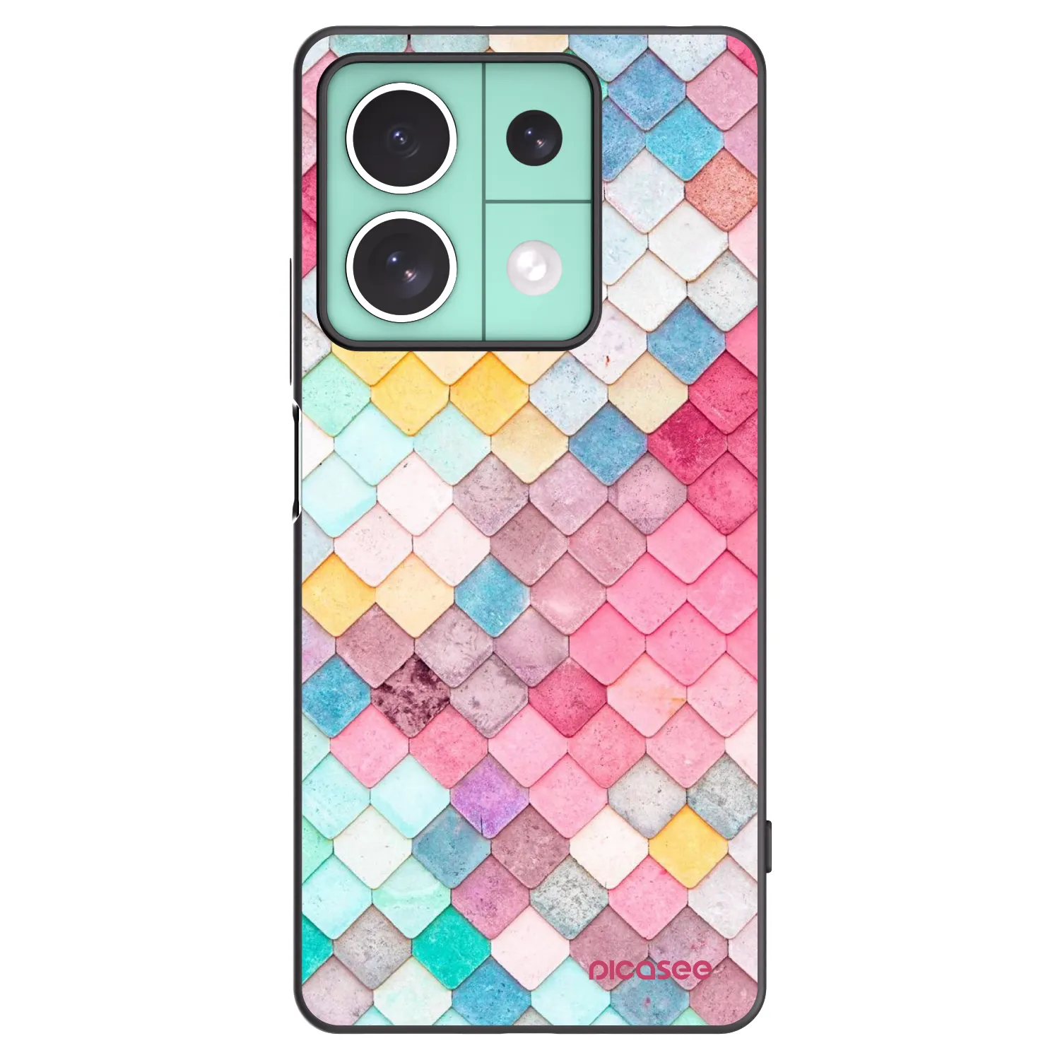 Picasee crna silikonska maskica za Xiaomi Redmi Note 13 5G - Colorful roof