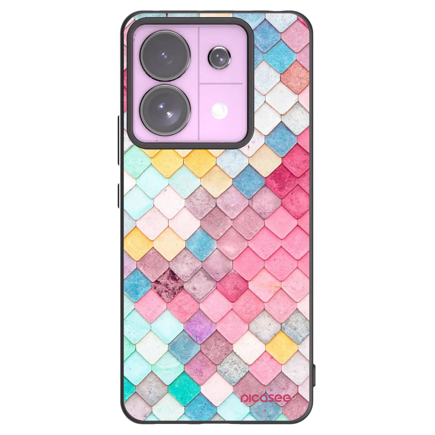 Picasee crna silikonska maskica za Xiaomi Redmi Note 13 Pro 5G - Colorful roof
