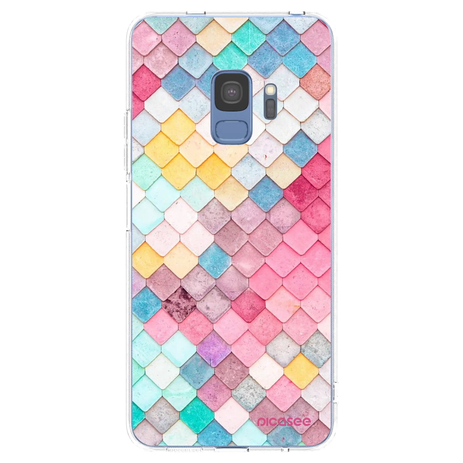 Picasee silikonska prozirna maskica za Samsung Galaxy S9 G960F - Colorful roof