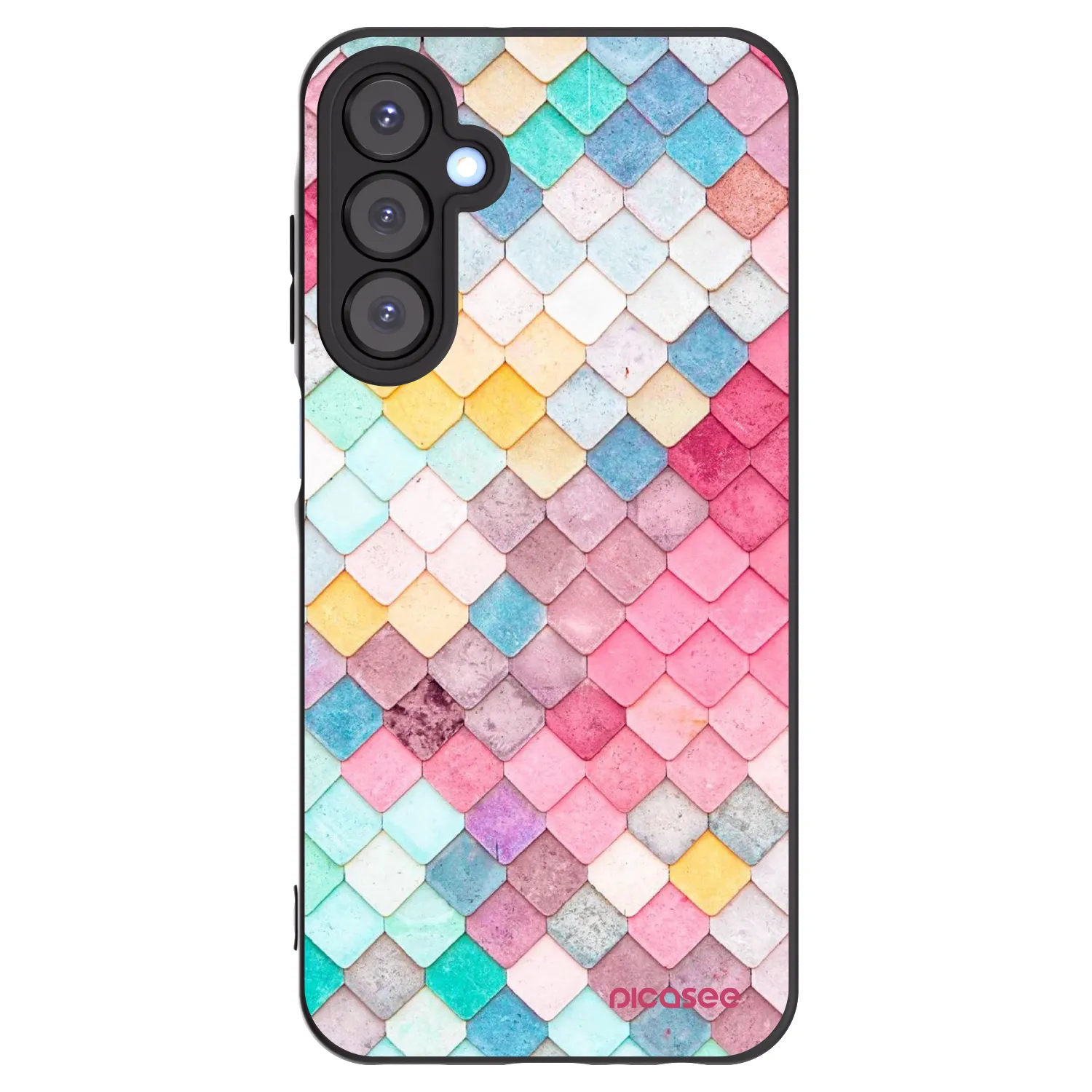 Picasee crna silikonska maskica za Samsung Galaxy A25 A256B 5G - Colorful roof