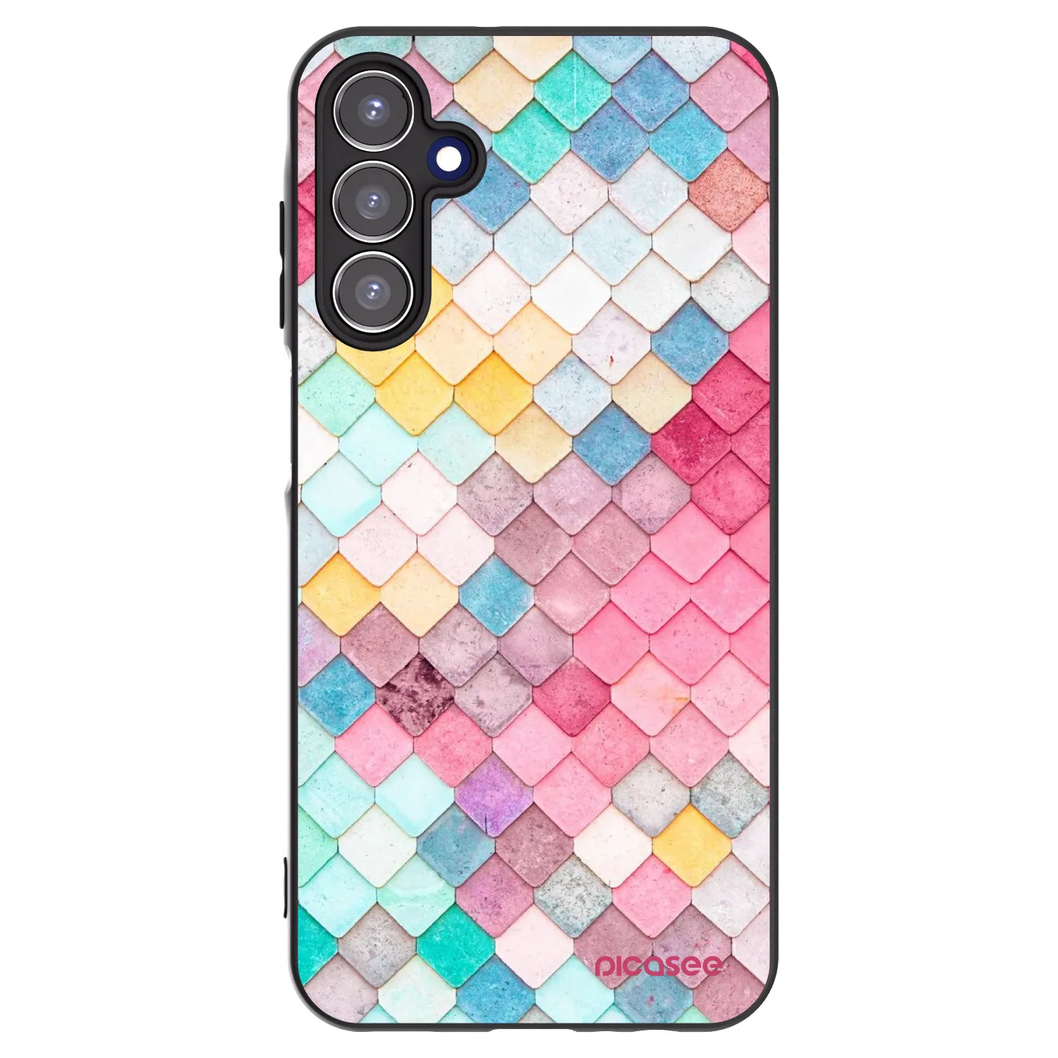 Picasee crna silikonska maskica za Samsung Galaxy A15 A155F 4G - Colorful roof