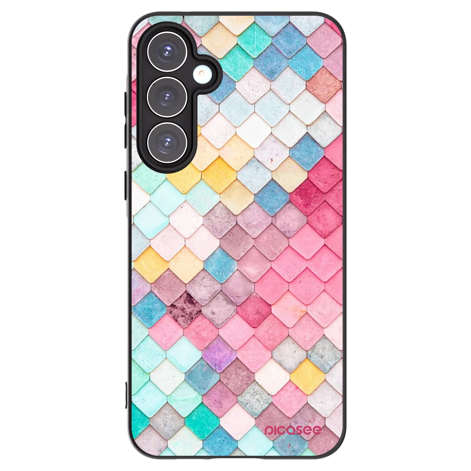 Picasee crna silikonska maskica za Samsung Galaxy A55 5G A556B - Colorful roof