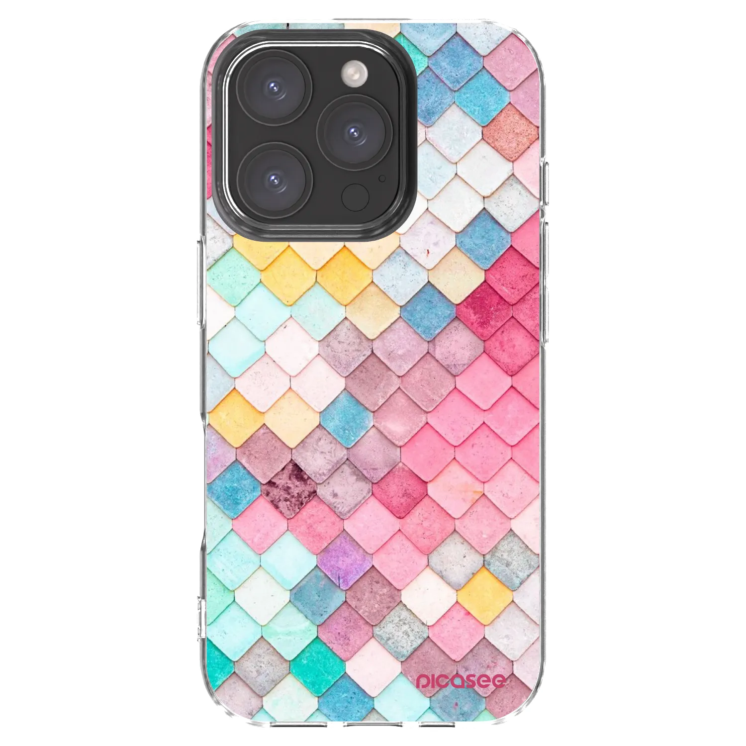 Picasee silikonska prozirna maskica za Apple iPhone 16 Pro - Colorful roof