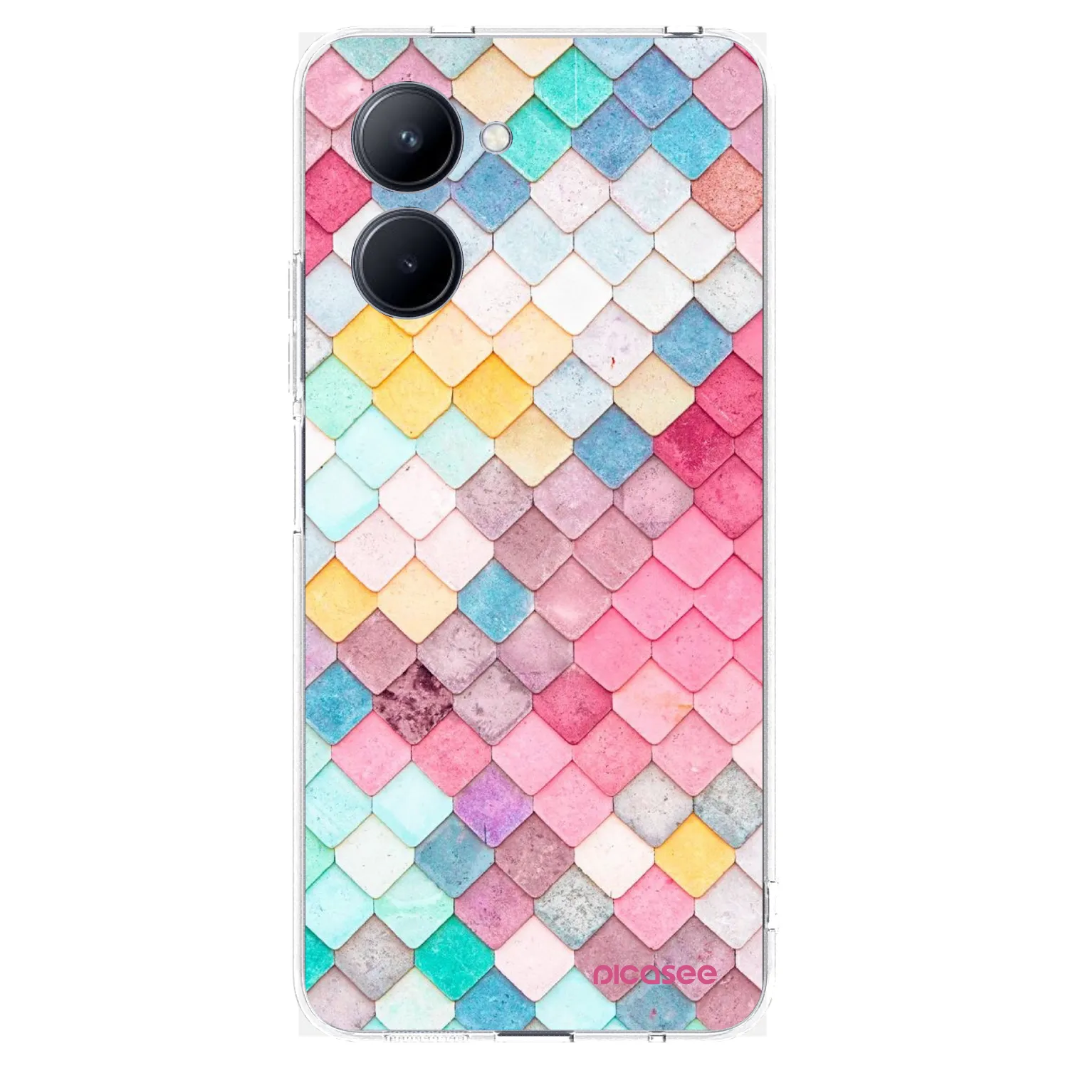 Picasee silikonska prozirna maskica za Realme C33 (2023) - Colorful roof