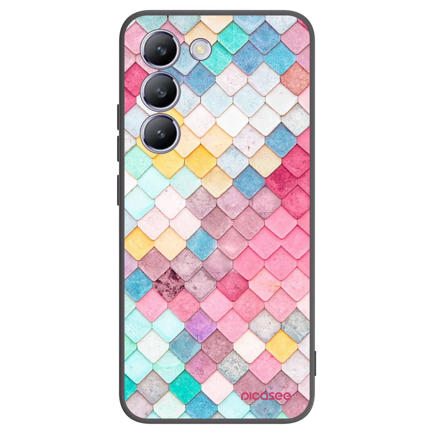 Picasee crna silikonska maskica za Vivo V40 SE 5G - Colorful roof
