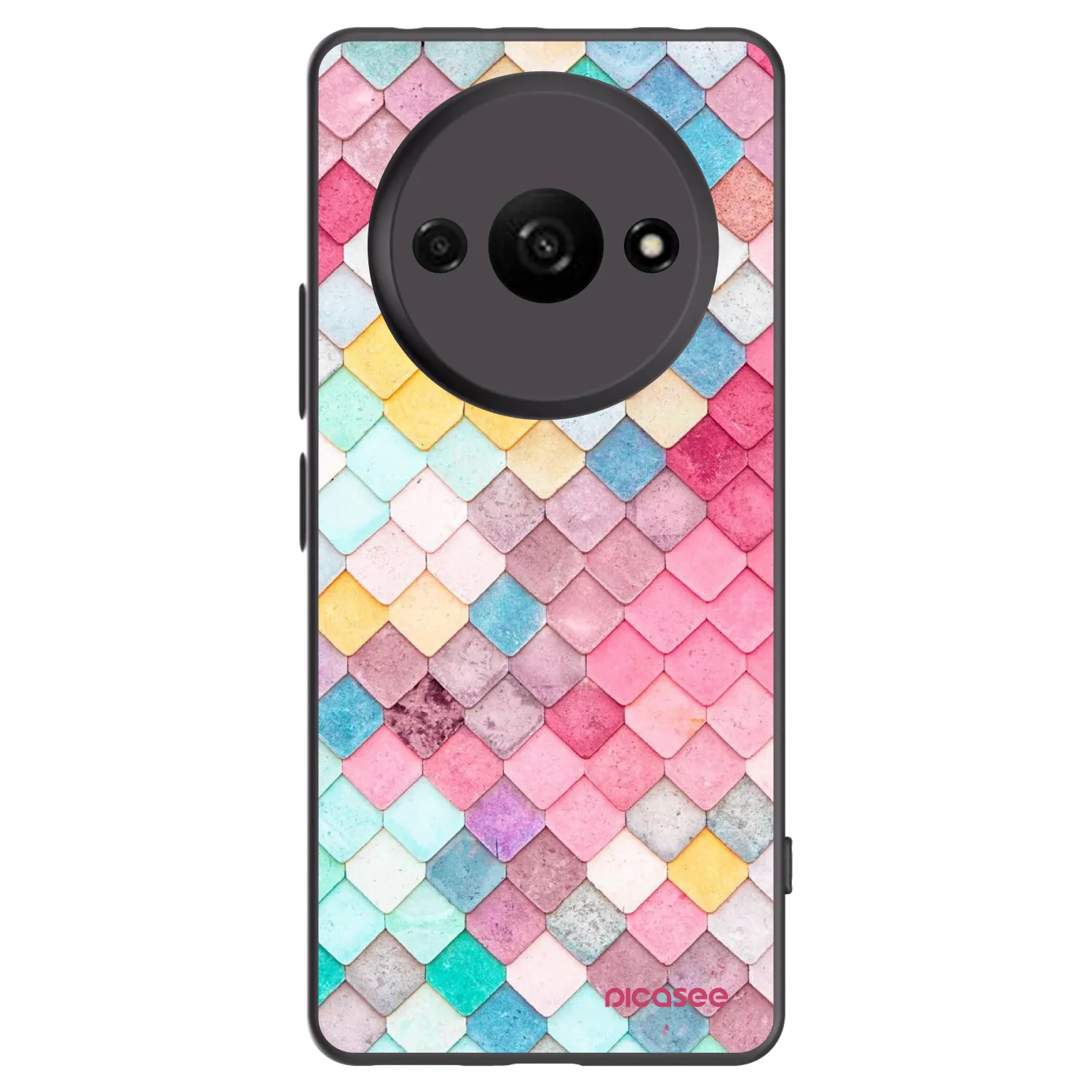 Picasee crna silikonska maskica za Xiaomi Redmi A3 - Colorful roof