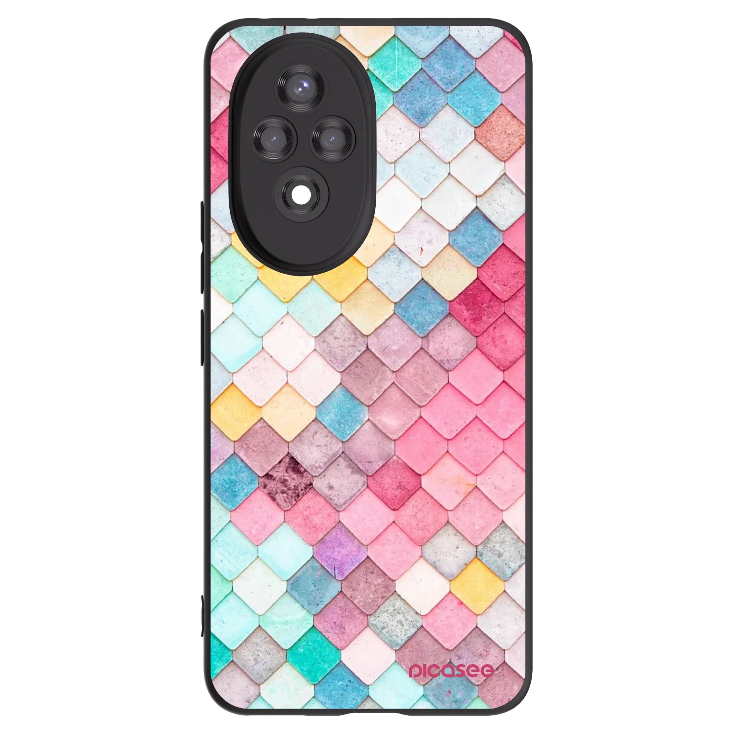Picasee crna silikonska maskica za Honor 200 5G - Colorful roof