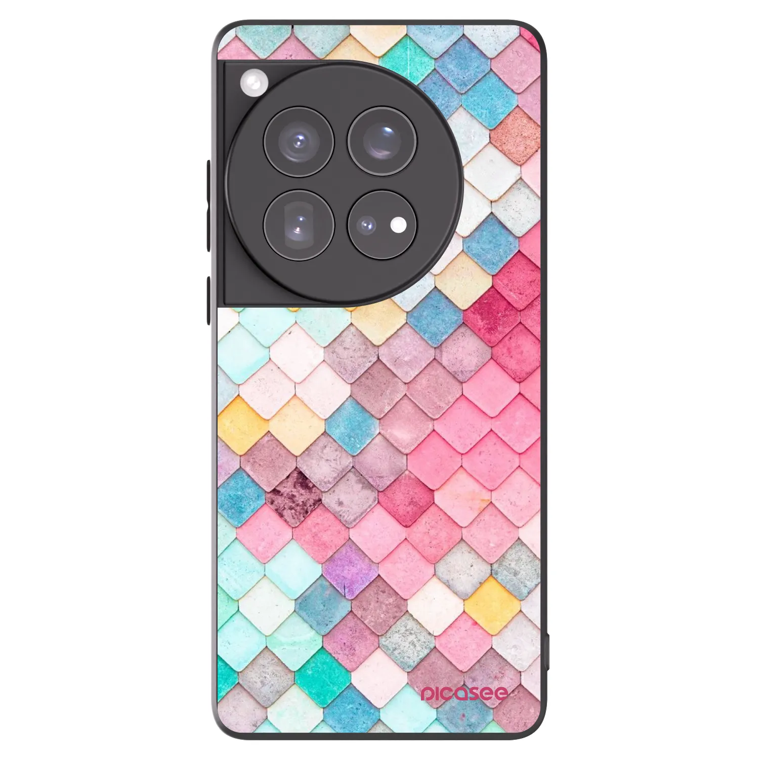 Picasee crna silikonska maskica za OnePlus 12 5G - Colorful roof