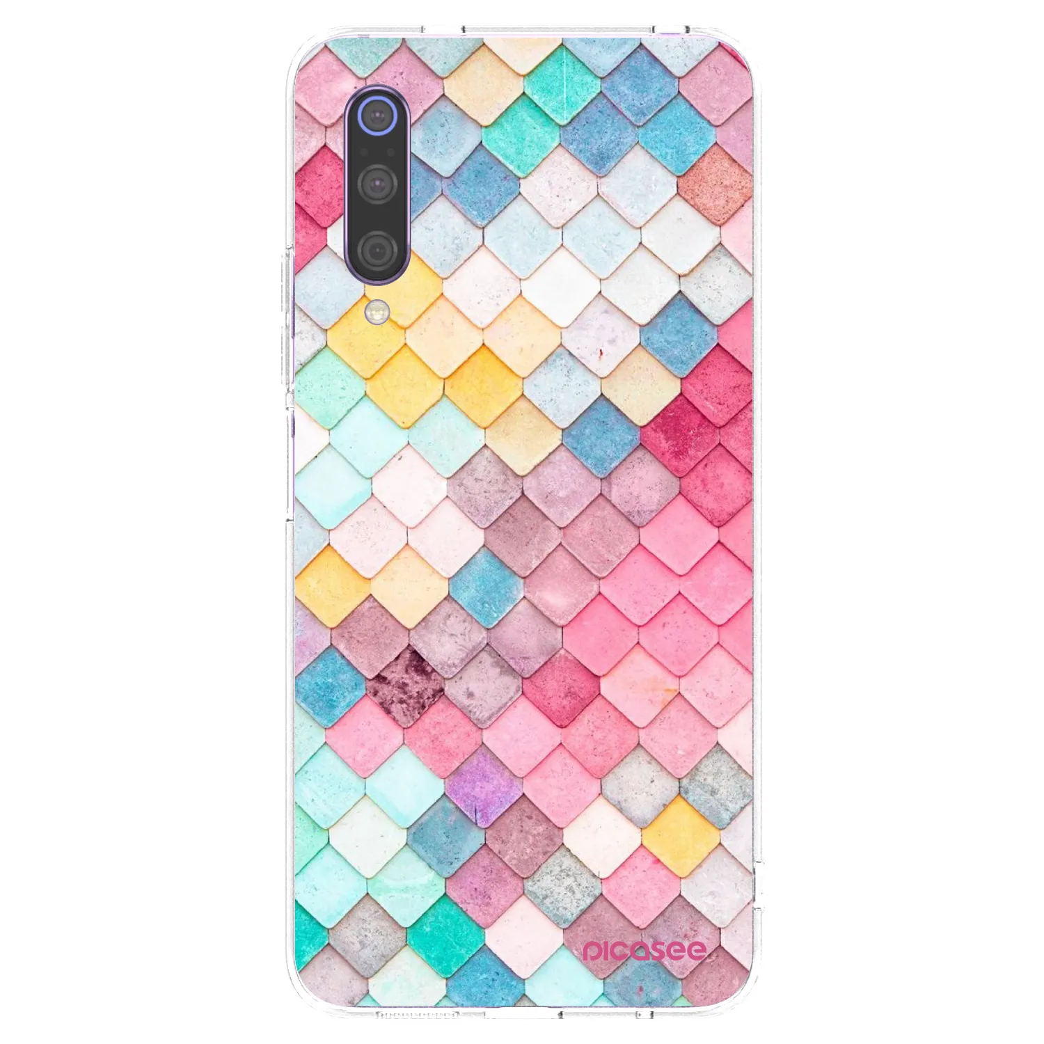 Picasee silikonska prozirna maskica za Xiaomi Mi 9 - Colorful roof