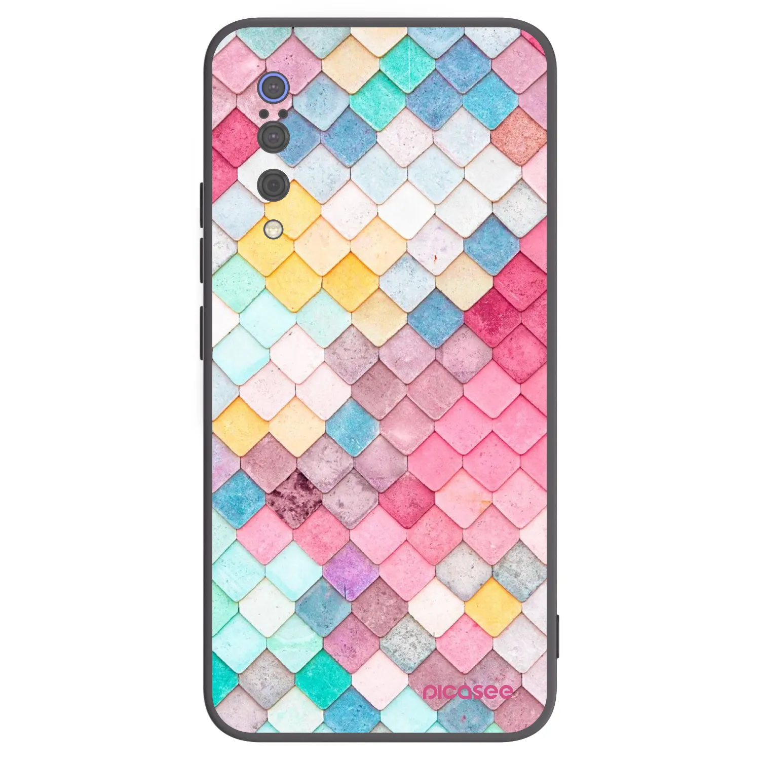 Picasee crna silikonska maskica za Xiaomi Mi 9 - Colorful roof