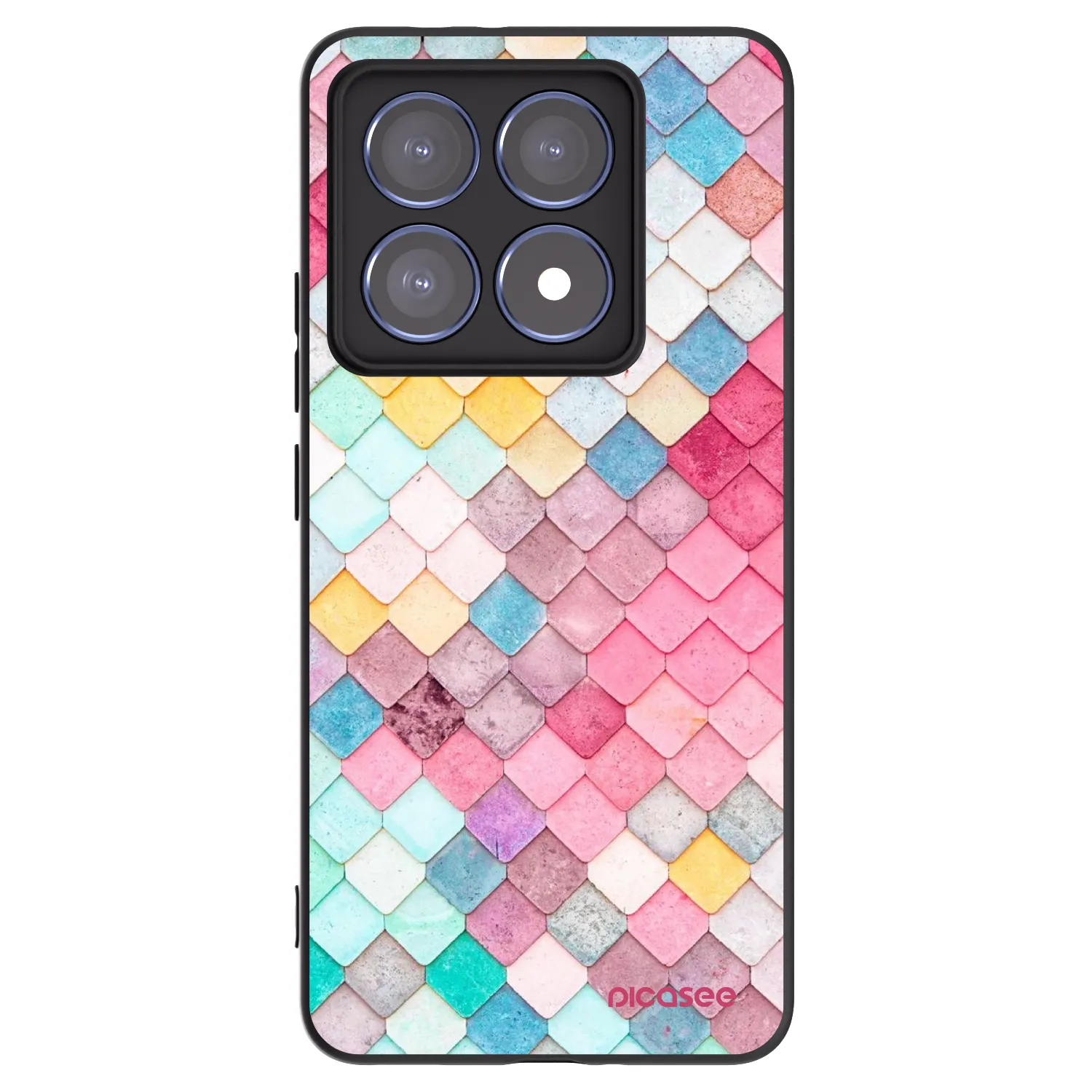 Picasee crna silikonska maskica za Xiaomi 14T Pro - Colorful roof