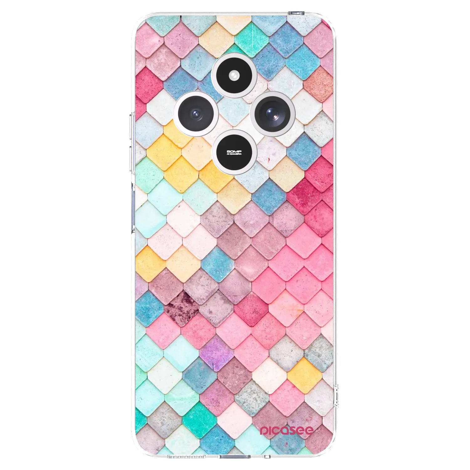 Picasee silikonska prozirna maskica za Xiaomi Redmi 14C - Colorful roof