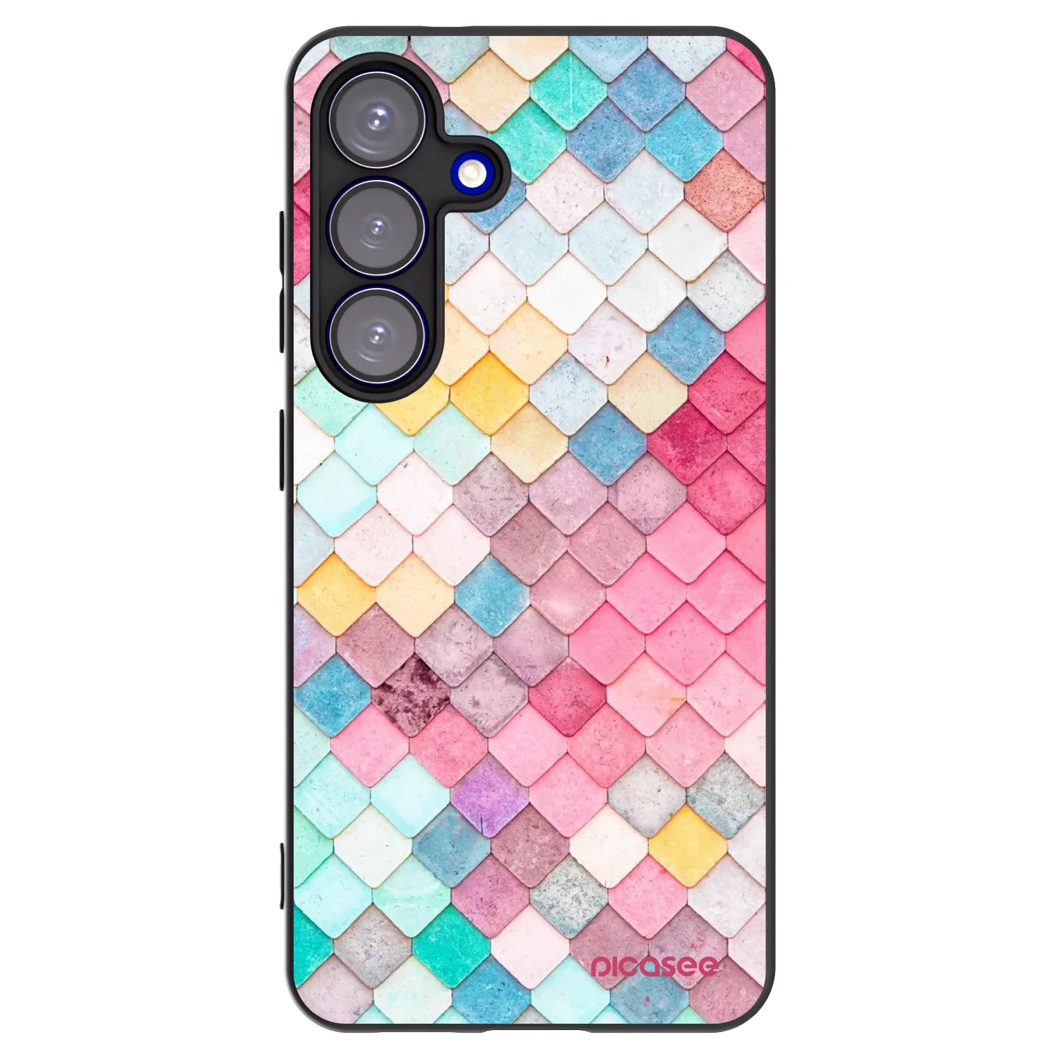 Picasee crna silikonska maskica za Samsung Galaxy S25 5G - Colorful roof