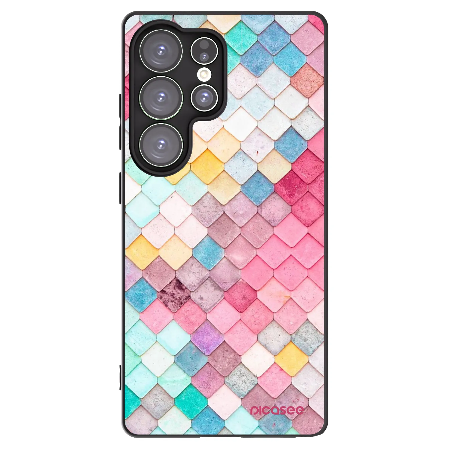 Picasee crna silikonska maskica za Samsung Galaxy S25 Ultra 5G - Colorful roof