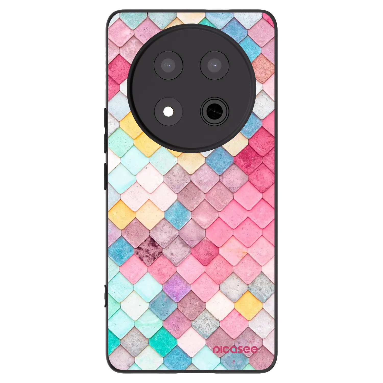 Picasee crna silikonska maskica za Honor Magic7 Lite 5G - Colorful roof