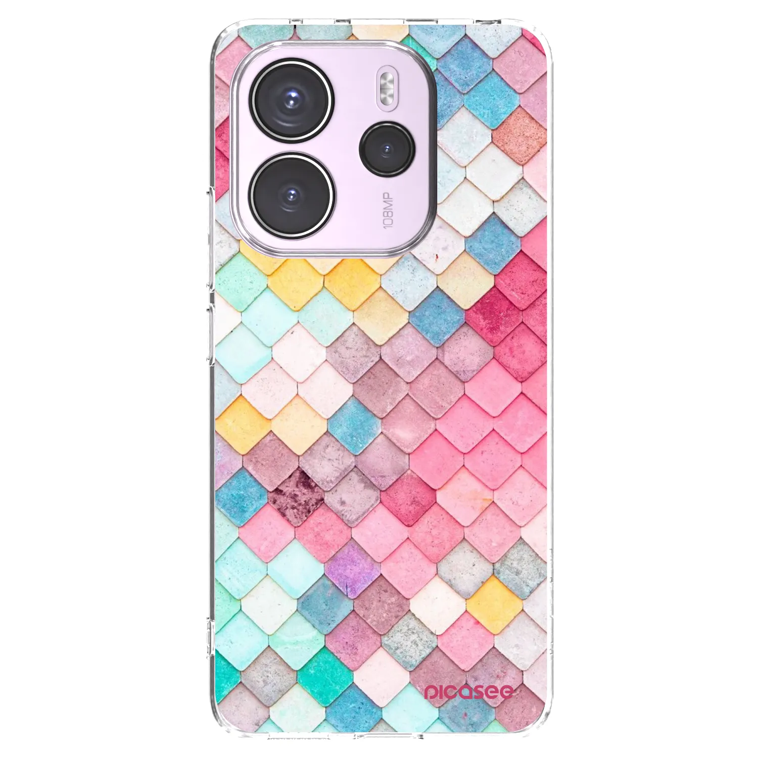 Picasee silikonska prozirna maskica za Xiaomi Redmi Note 14 4G - Colorful roof