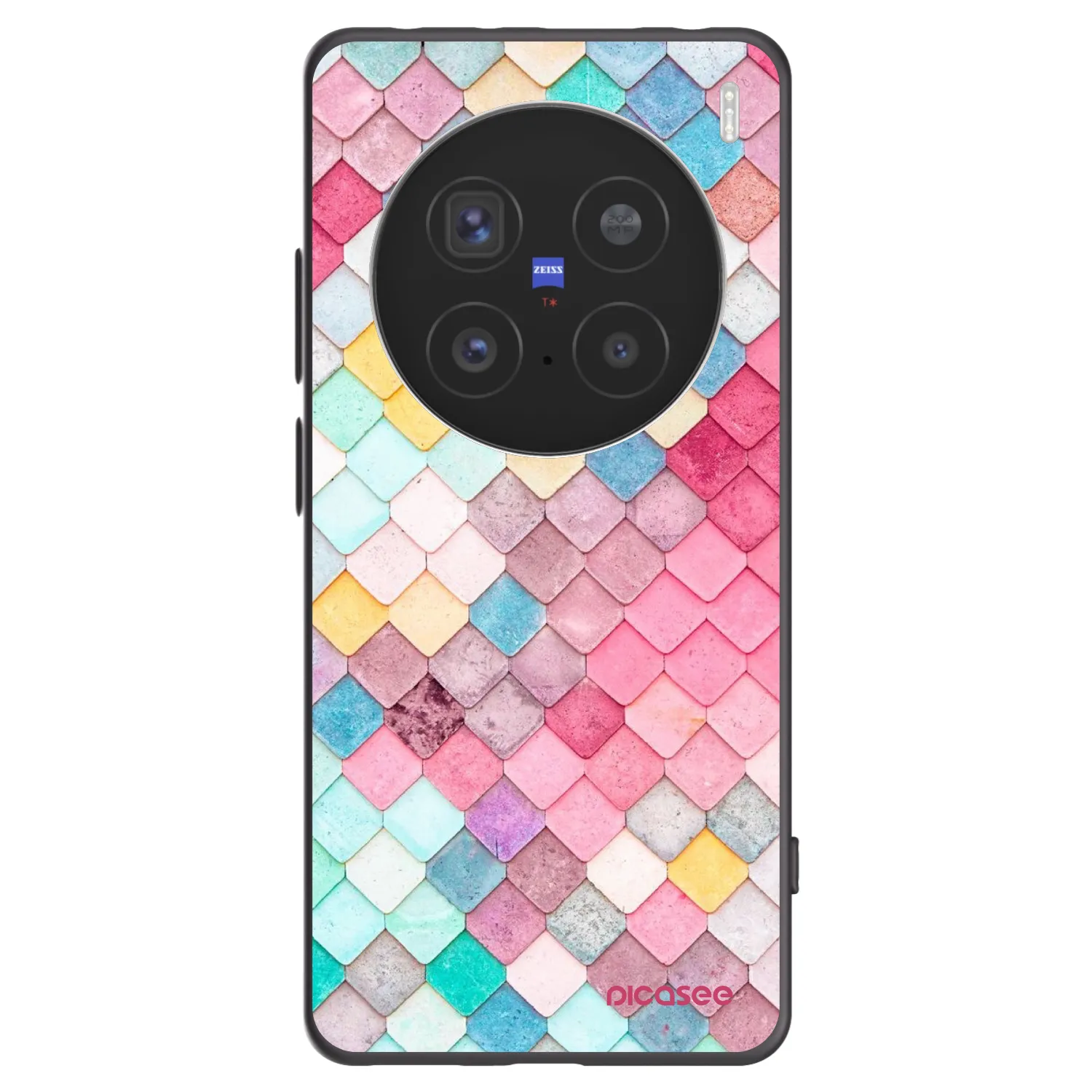 Picasee crna silikonska maskica za Vivo X200 Pro - Colorful roof