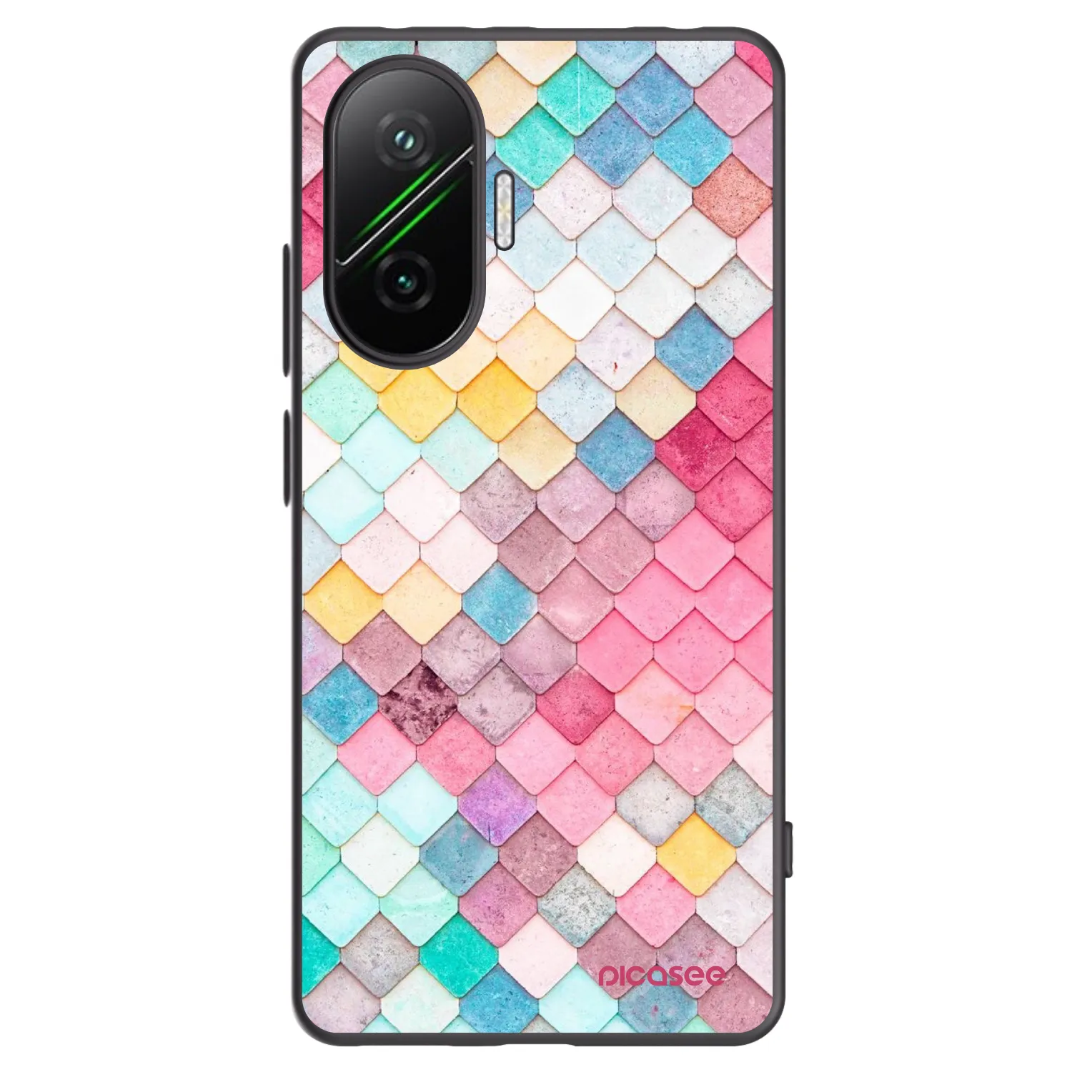 Picasee crna silikonska maskica za Xiaomi Poco F7 5G - Colorful roof