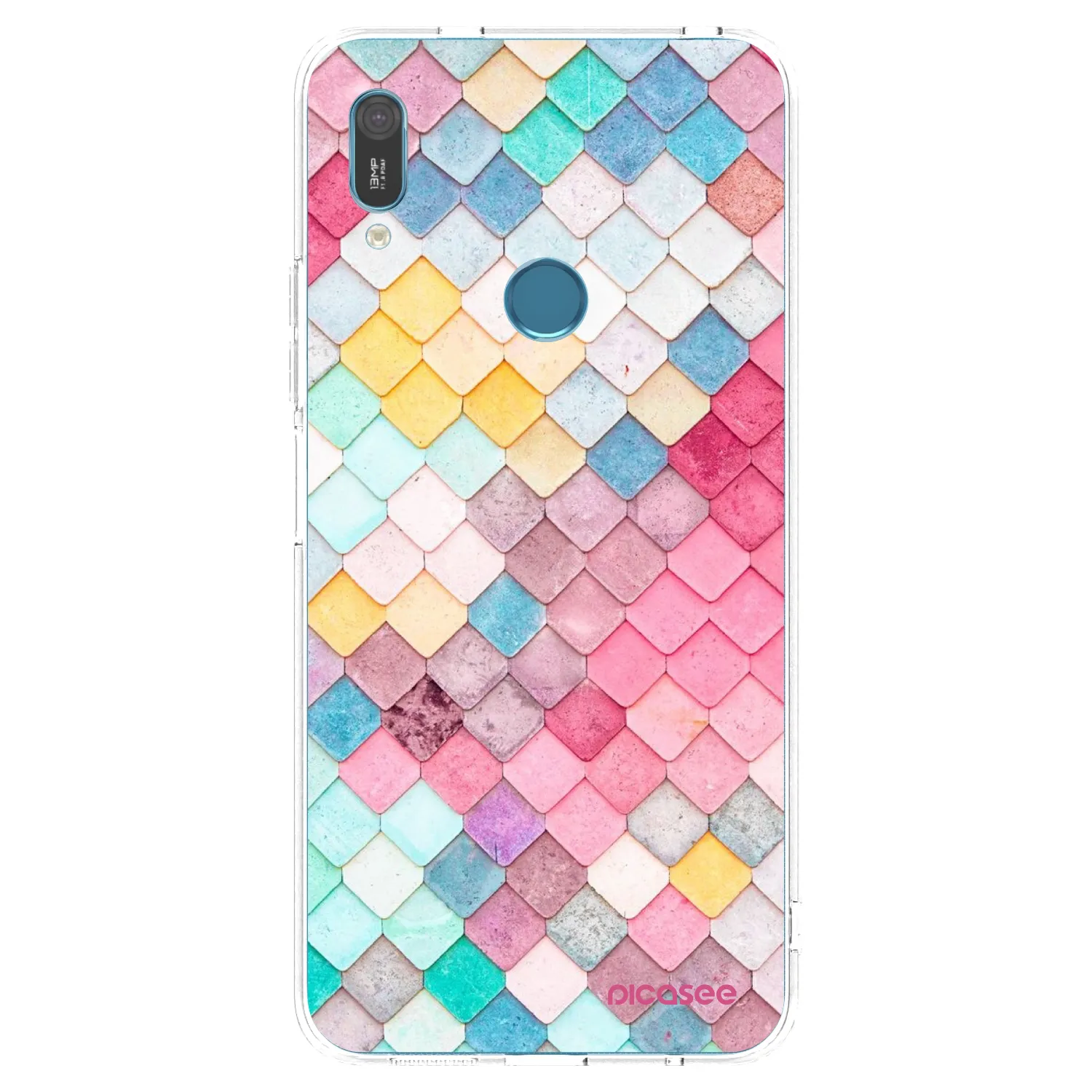 Picasee silikonska prozirna maskica za Huawei Y6 2019 - Colorful roof