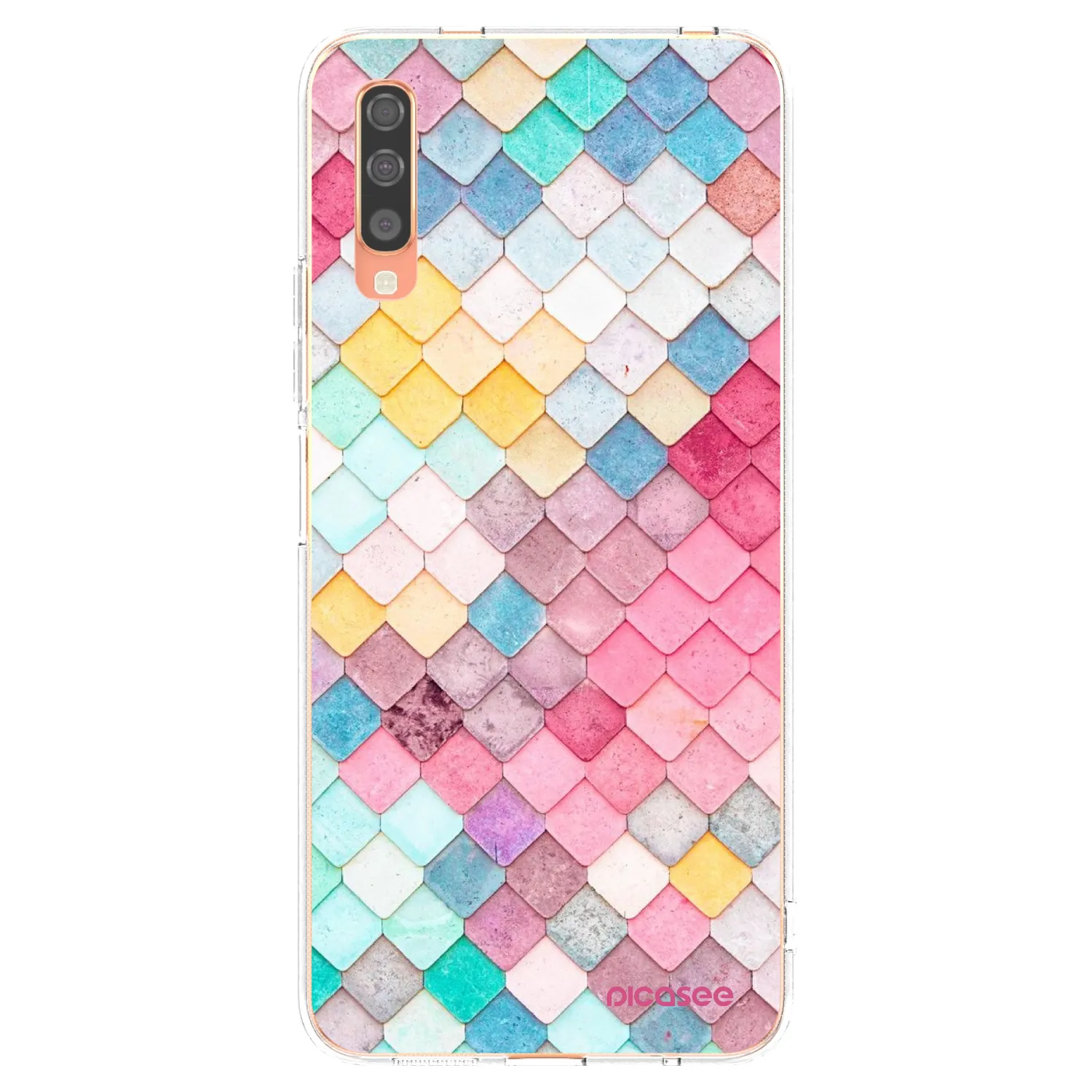 Picasee silikonska prozirna maskica za Samsung Galaxy A70 A705F - Colorful roof