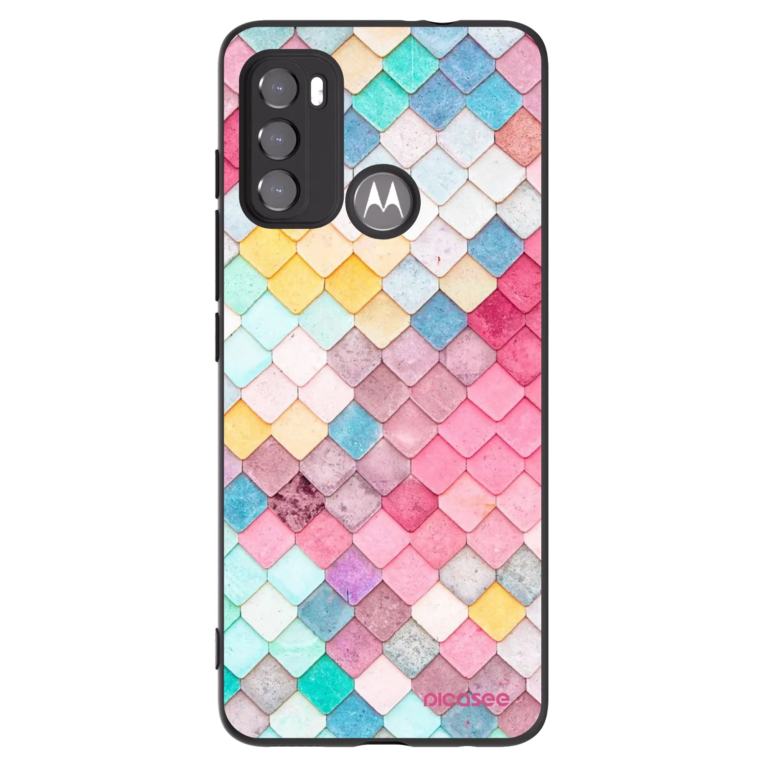 Picasee crna silikonska maskica za Motorola Edge 60 5G - Colorful roof