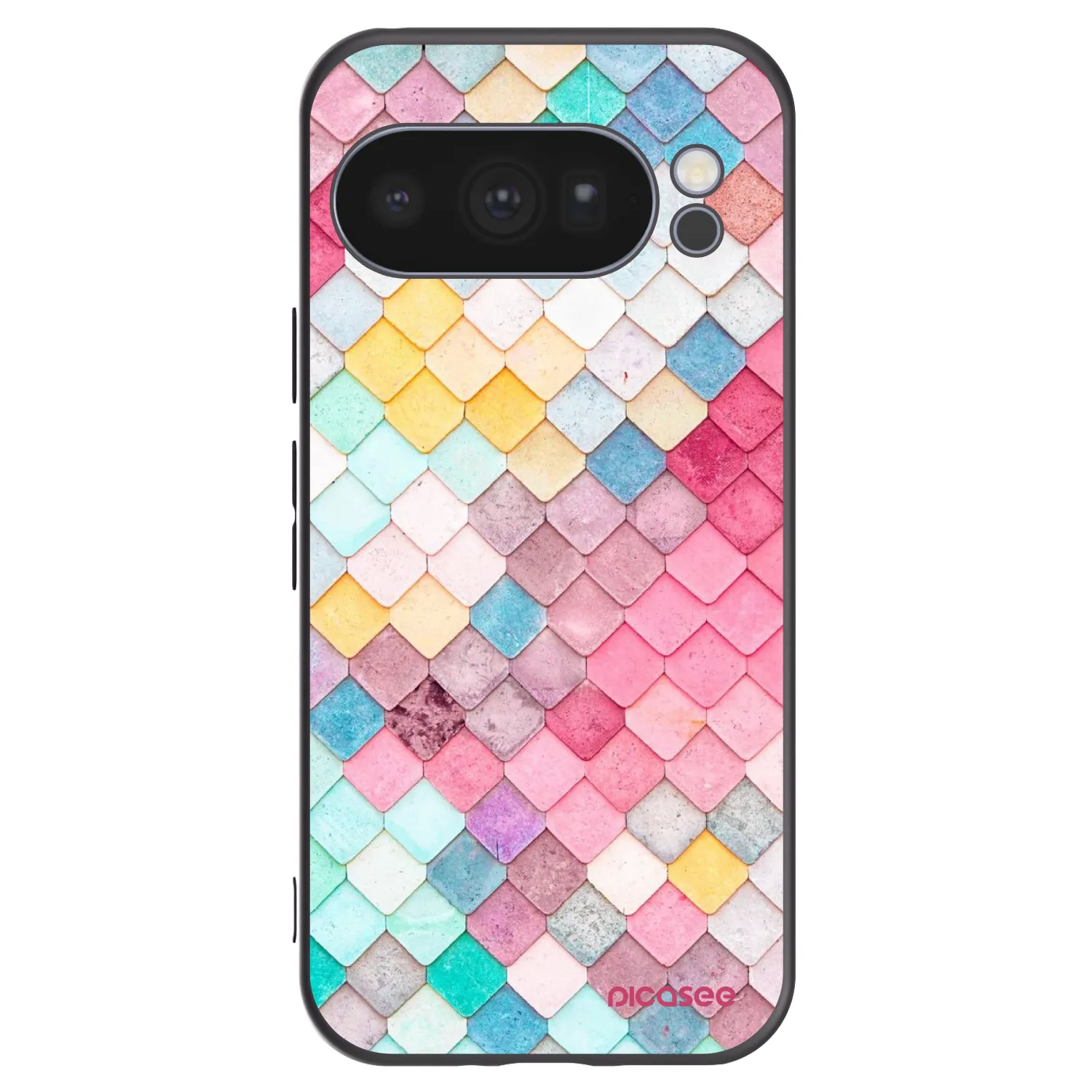 Picasee crna silikonska maskica za Google Pixel 10 Pro - Colorful roof
