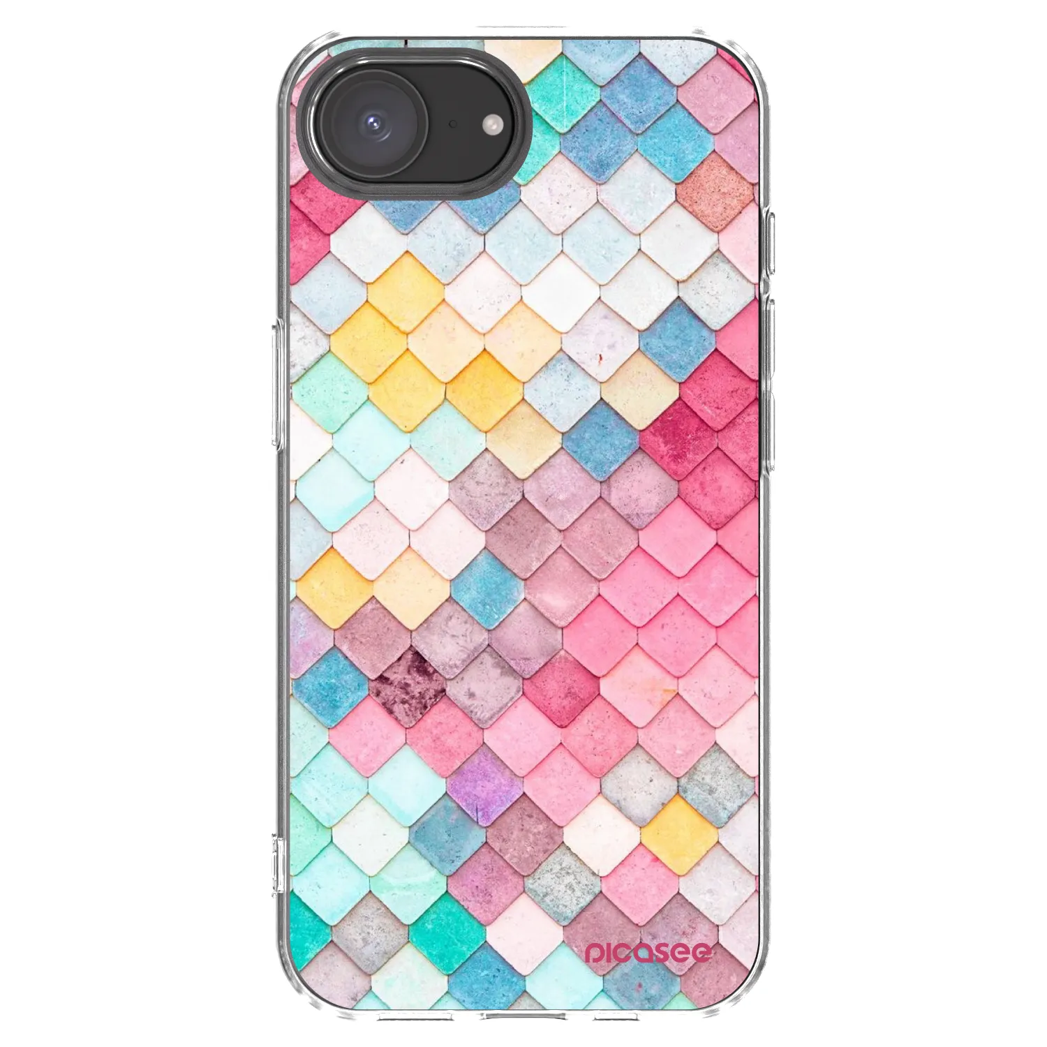 Picasee silikonska prozirna maskica za Apple iPhone 17e - Colorful roof