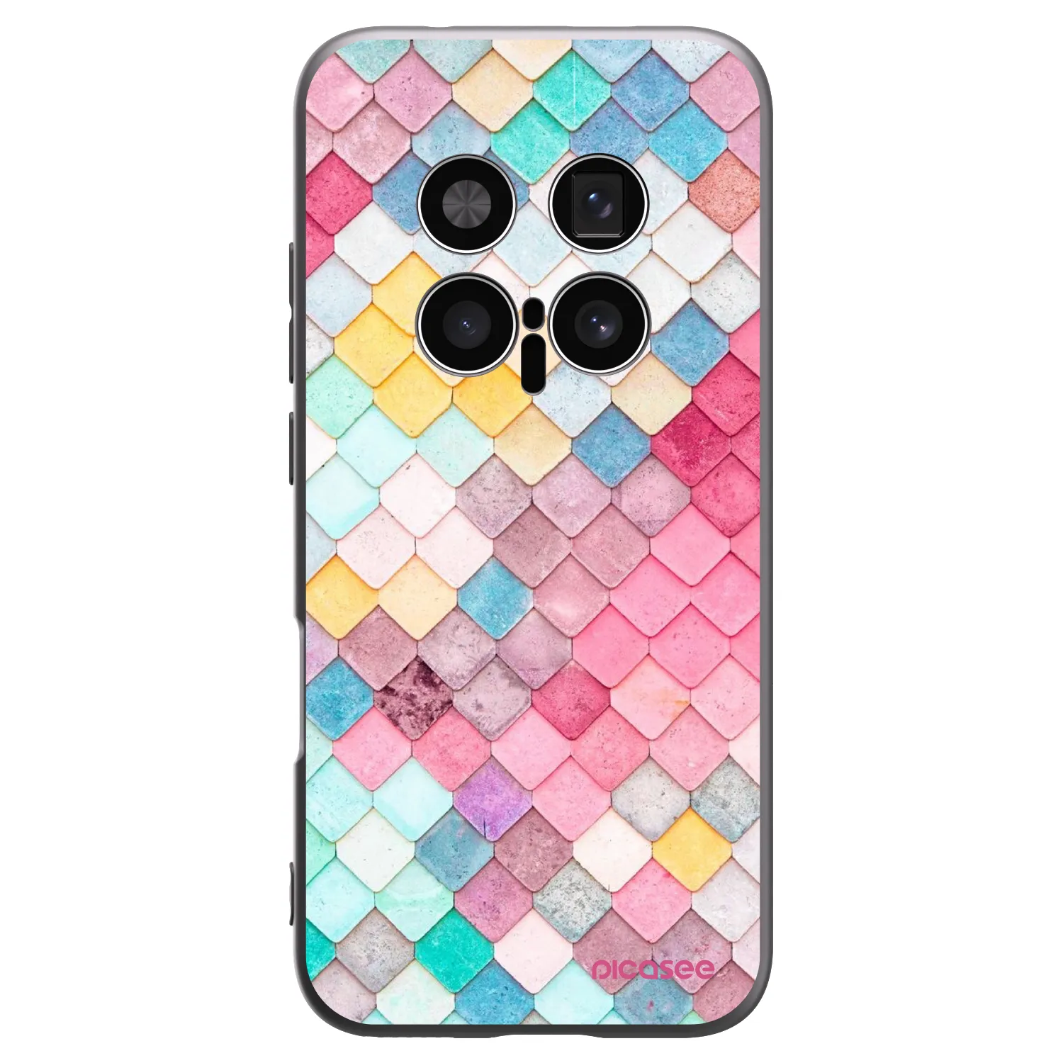 Picasee crna silikonska maskica za Honor Magic8 Pro 5G - Colorful roof
