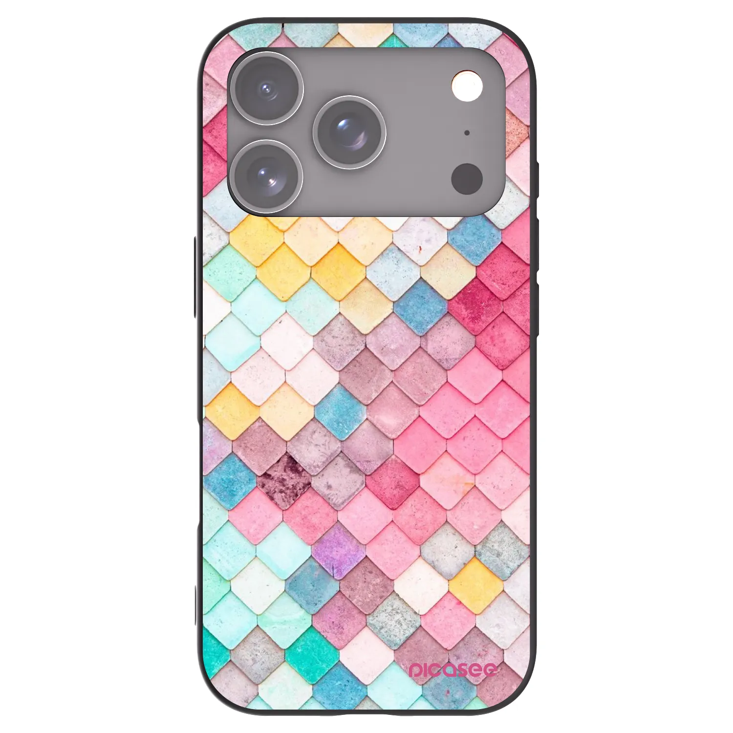 Picasee crna silikonska maskica za Apple iPhone 18 Pro - Colorful roof