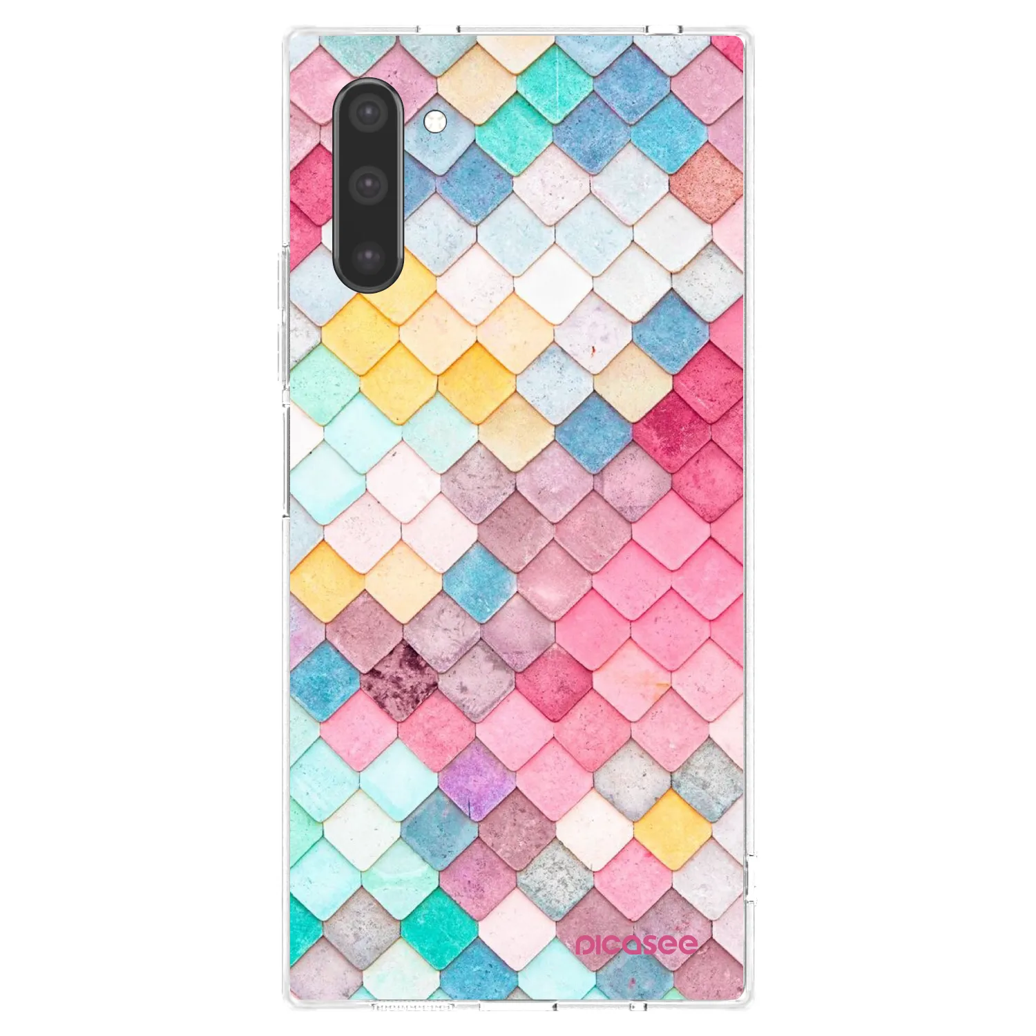 Picasee silikonska prozirna maskica za Samsung Galaxy Note 10 N970F - Colorful roof