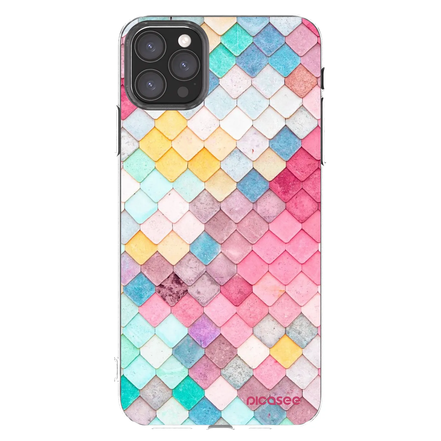 Picasee silikonska prozirna maskica za Apple iPhone 11 Pro Max - Colorful roof