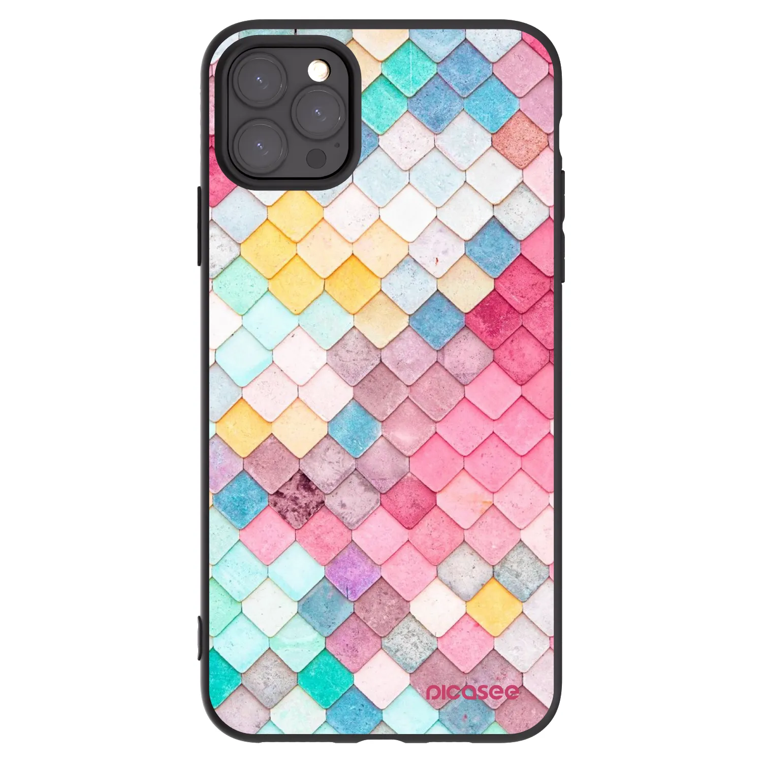 Picasee crna silikonska maskica za Apple iPhone 11 Pro Max - Colorful roof