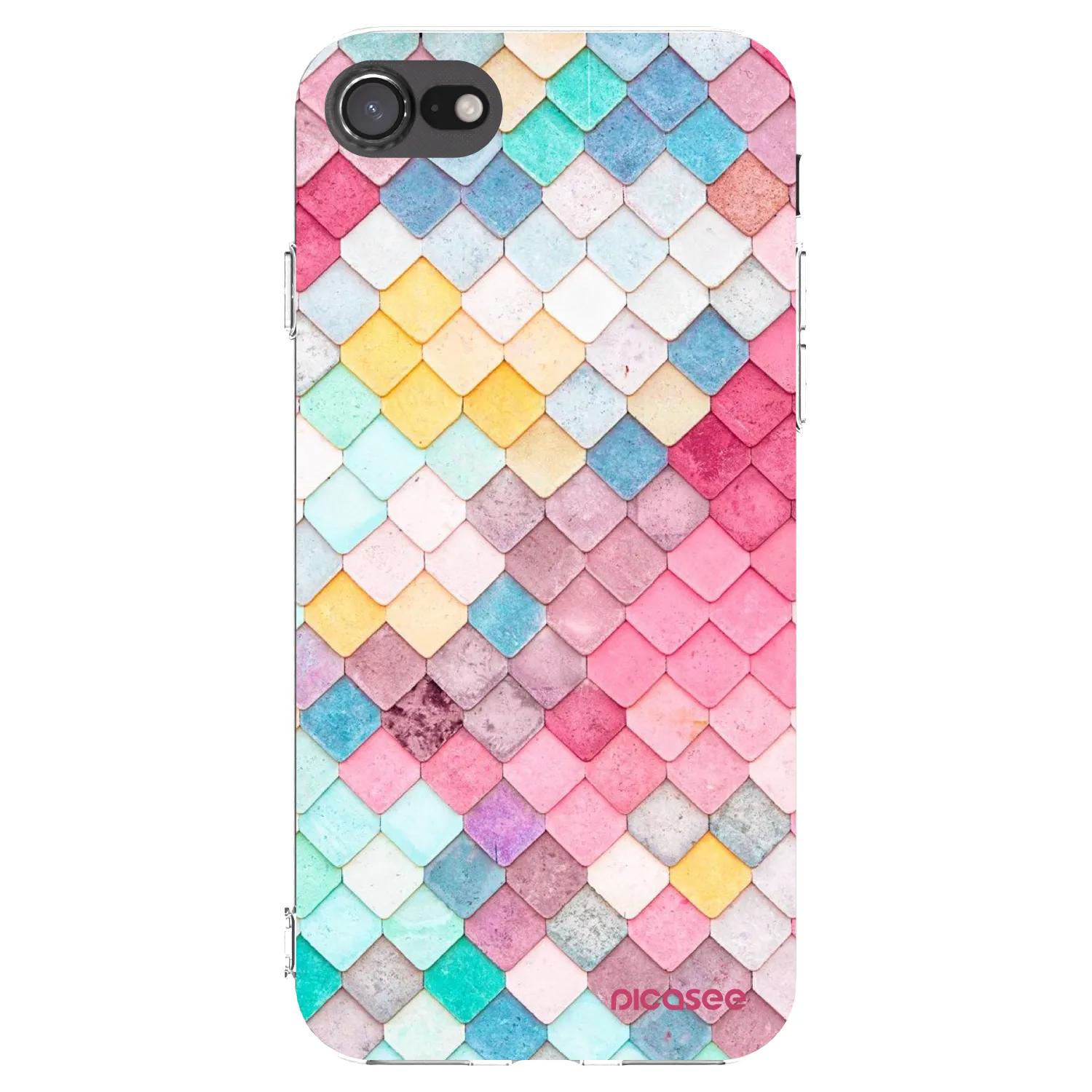 Picasee silikonska prozirna maskica za Apple iPhone 8 - Colorful roof