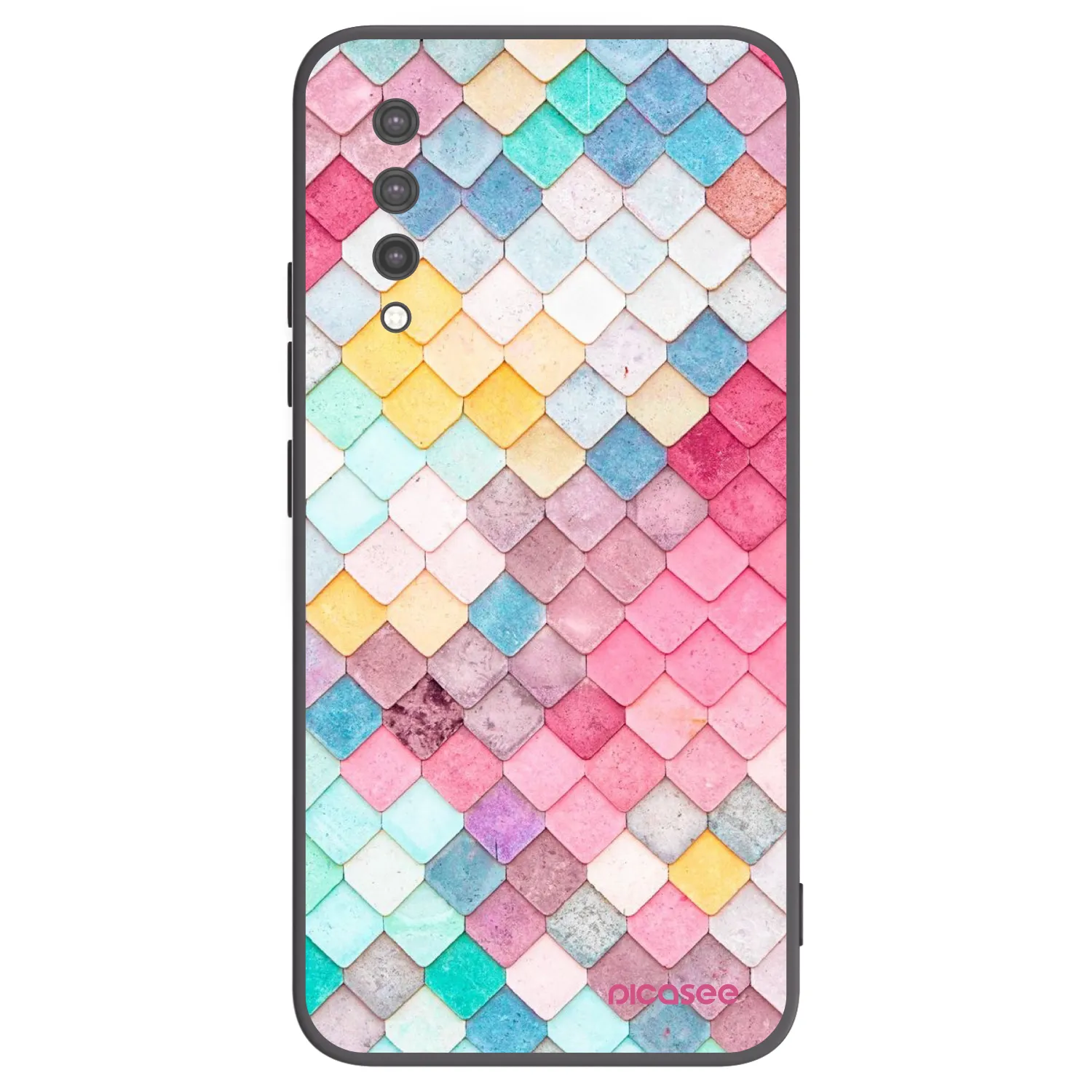 Picasee crna silikonska maskica za Xiaomi Mi 9 Lite - Colorful roof