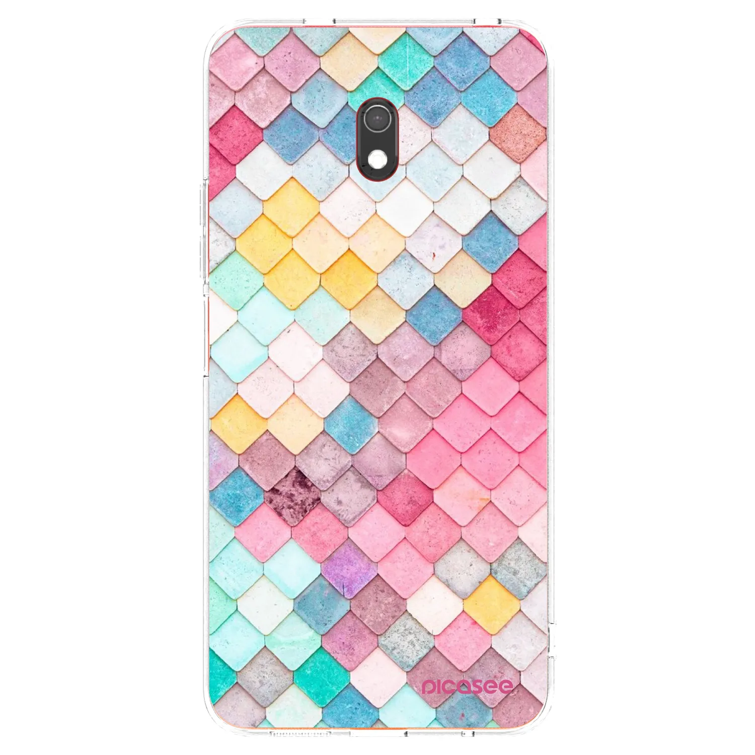 Picasee silikonska prozirna maskica za Xiaomi Redmi 8A - Colorful roof