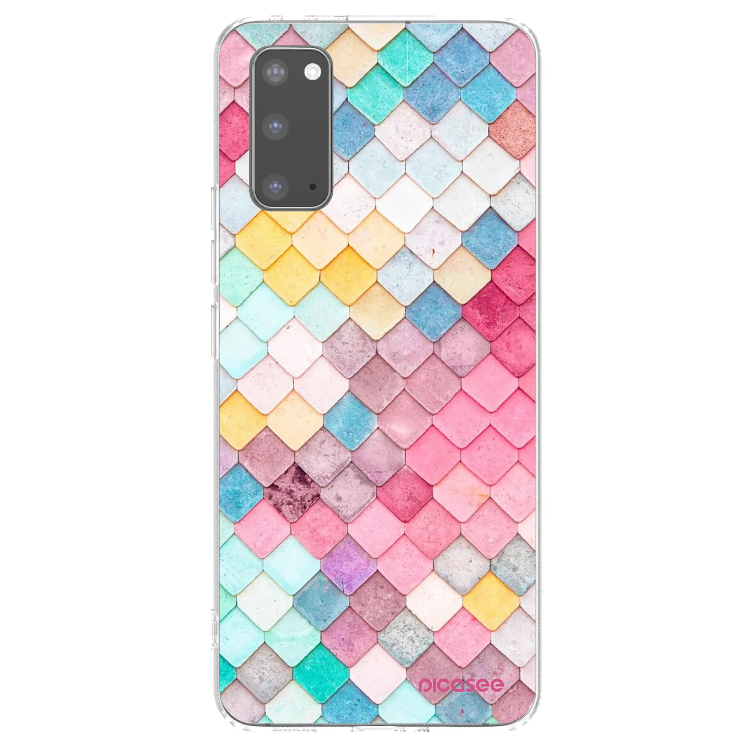Picasee silikonska prozirna maskica za Samsung Galaxy S20 G980F - Colorful roof