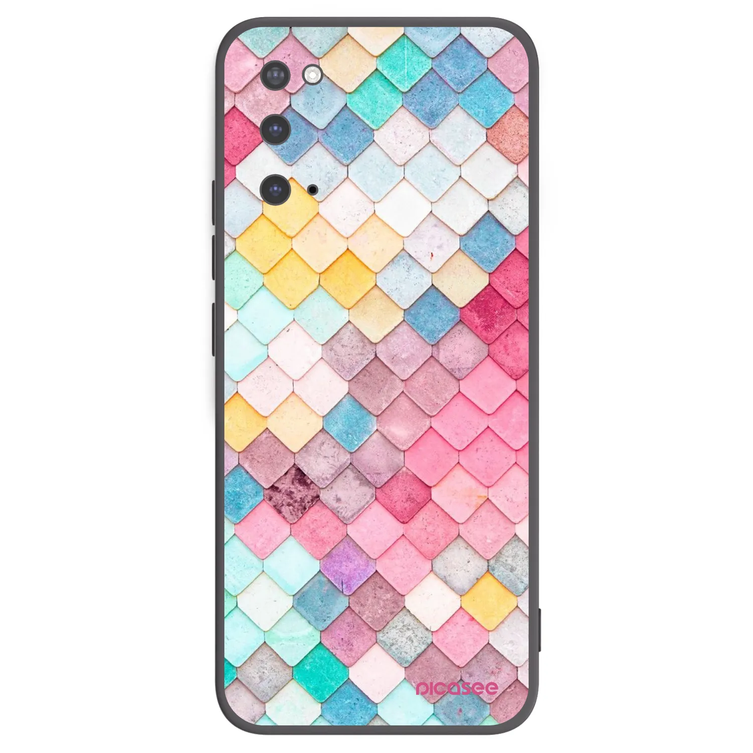 Picasee crna silikonska maskica za Samsung Galaxy S20 G980F - Colorful roof
