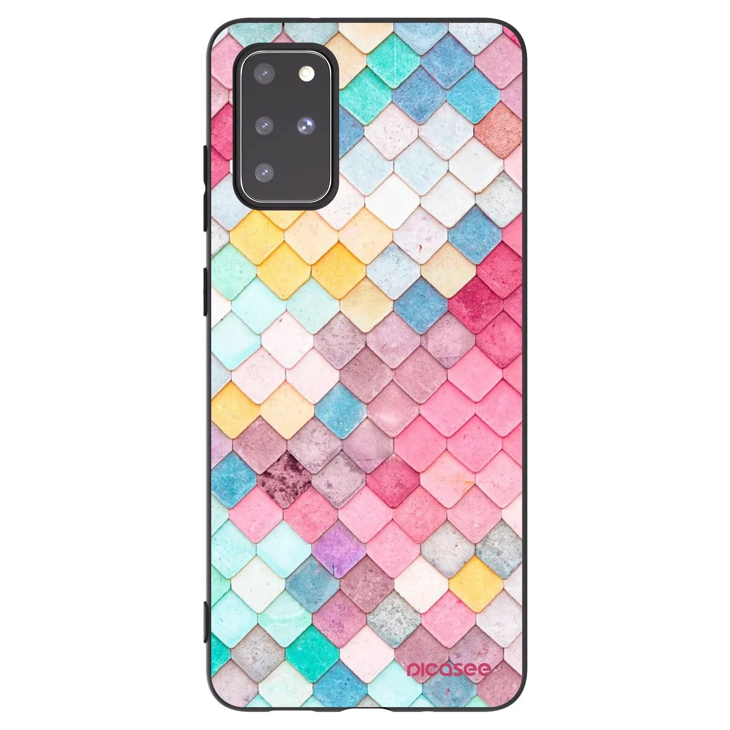 Picasee crna silikonska maskica za Samsung Galaxy S20+ G985F - Colorful roof