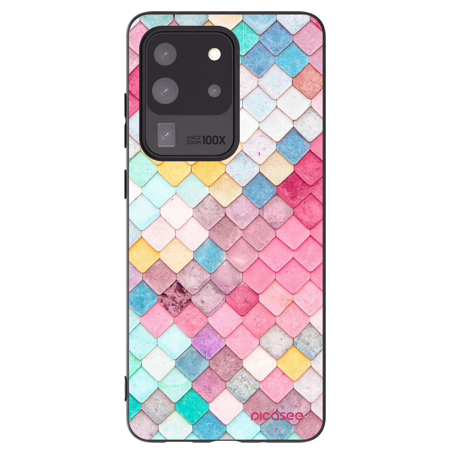 Picasee crna silikonska maskica za Samsung Galaxy S20 Ultra 5G G988F - Colorful roof