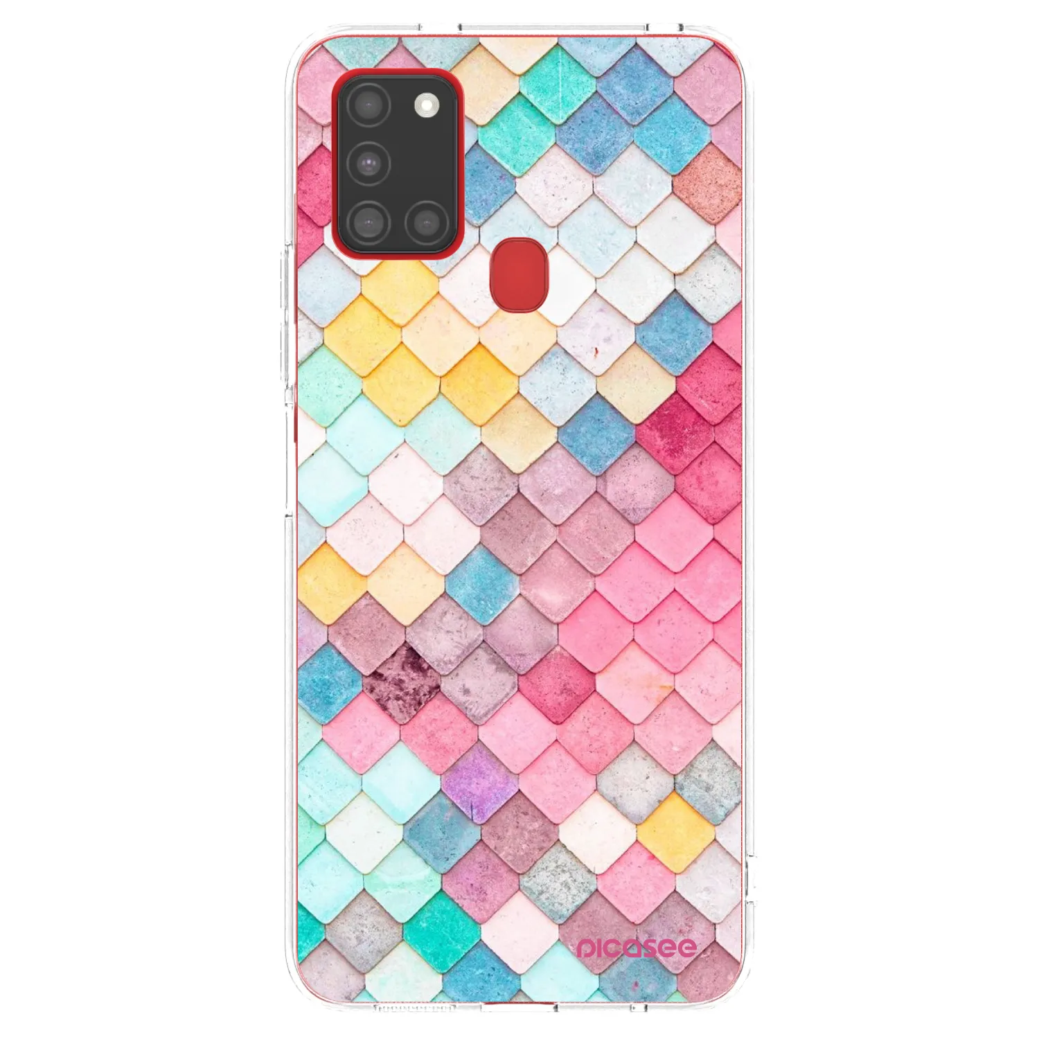 Picasee silikonska prozirna maskica za Samsung Galaxy A21s - Colorful roof