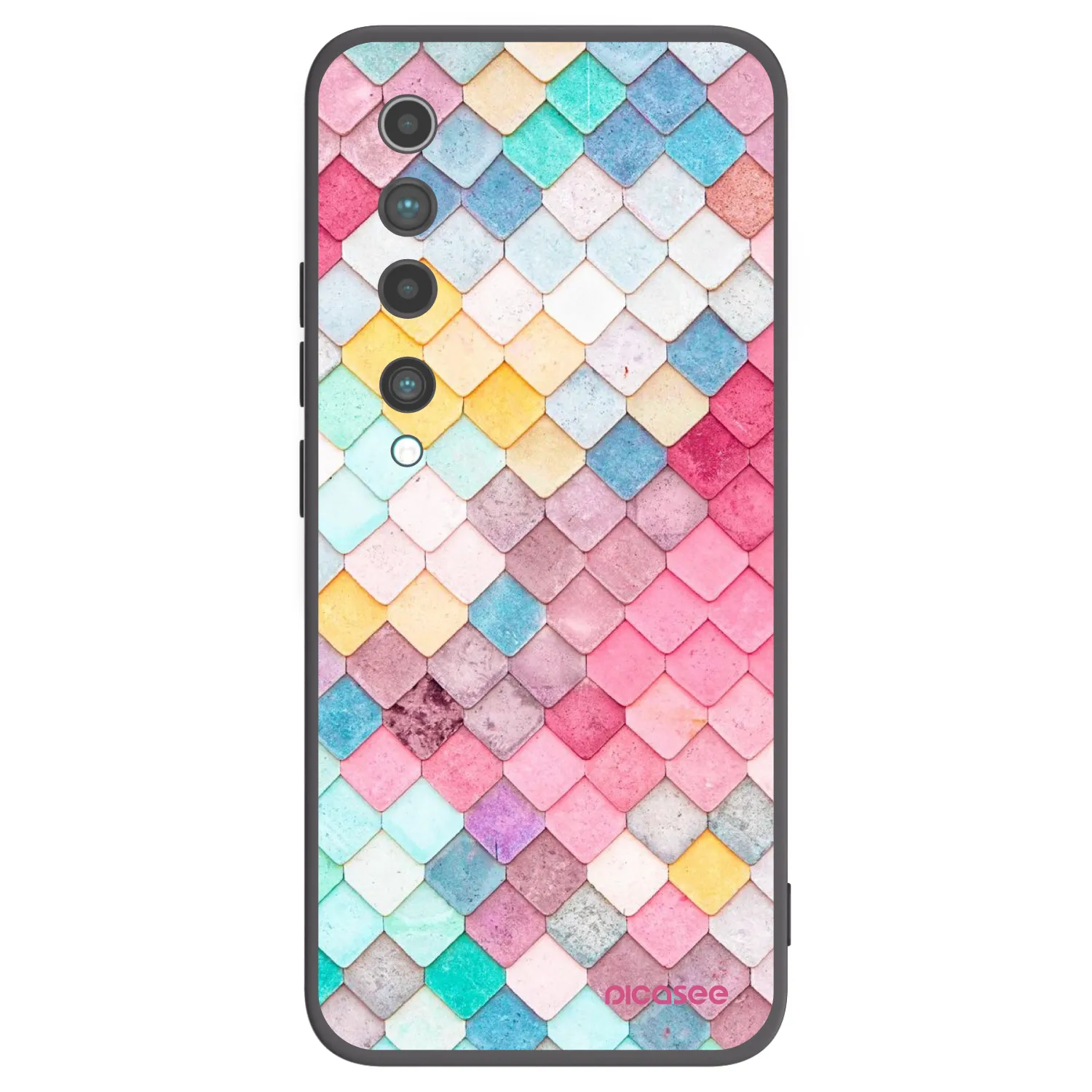 Picasee crna silikonska maskica za Xiaomi Mi 10 - Colorful roof