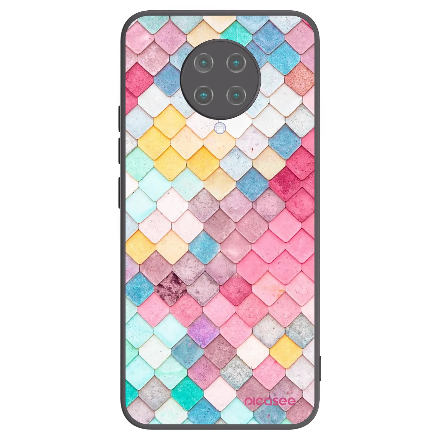 Picasee crna silikonska maskica za Xiaomi Poco F2 Pro - Colorful roof