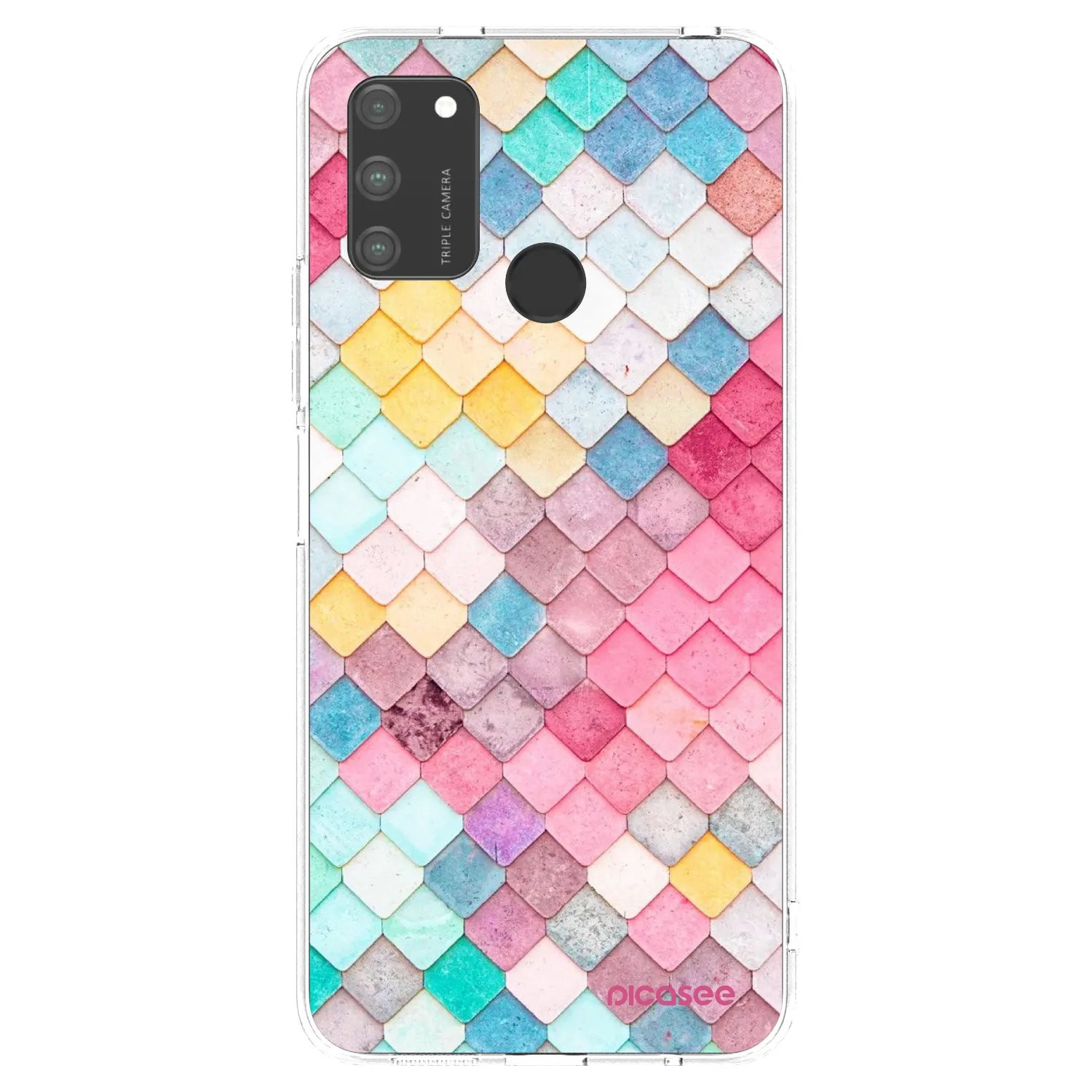 Picasee silikonska prozirna maskica za Honor 9A - Colorful roof