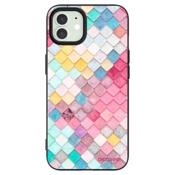 Picasee crna silikonska maskica za Apple iPhone 12 Pro - Colorful roof