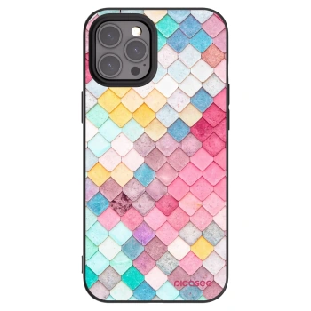 Picasee crna silikonska maskica za Apple iPhone 12 Pro Max - Colorful roof