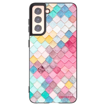 Picasee crna silikonska maskica za Samsung Galaxy S21 5G G991B - Colorful roof